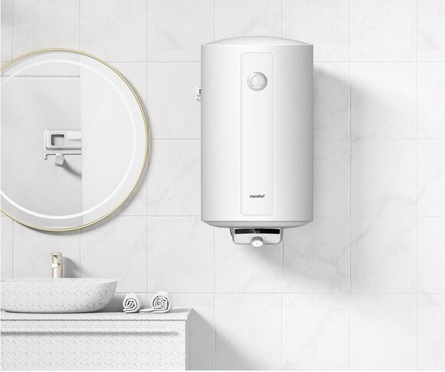 Scaldabagno elettrico ad accumulo COMFEE D80-15FGC(H) - FLESSIBILI INCLUSI - 74L portata 5L/min 1.5 KW classe energetica C