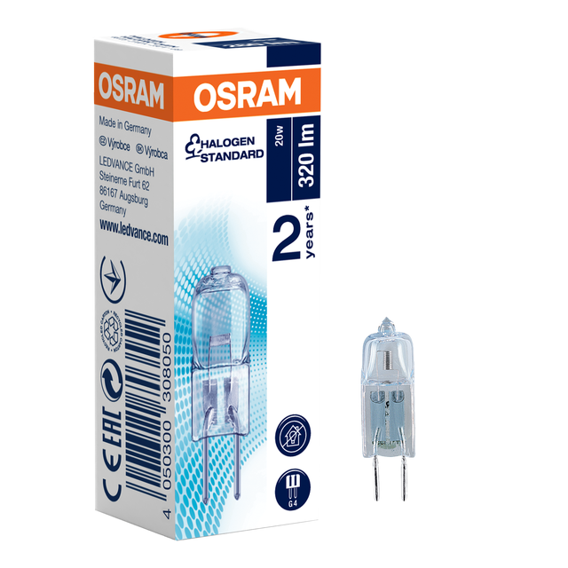 Żarówka halogenowa G4 20 W 320 lm do piekarnika Osram