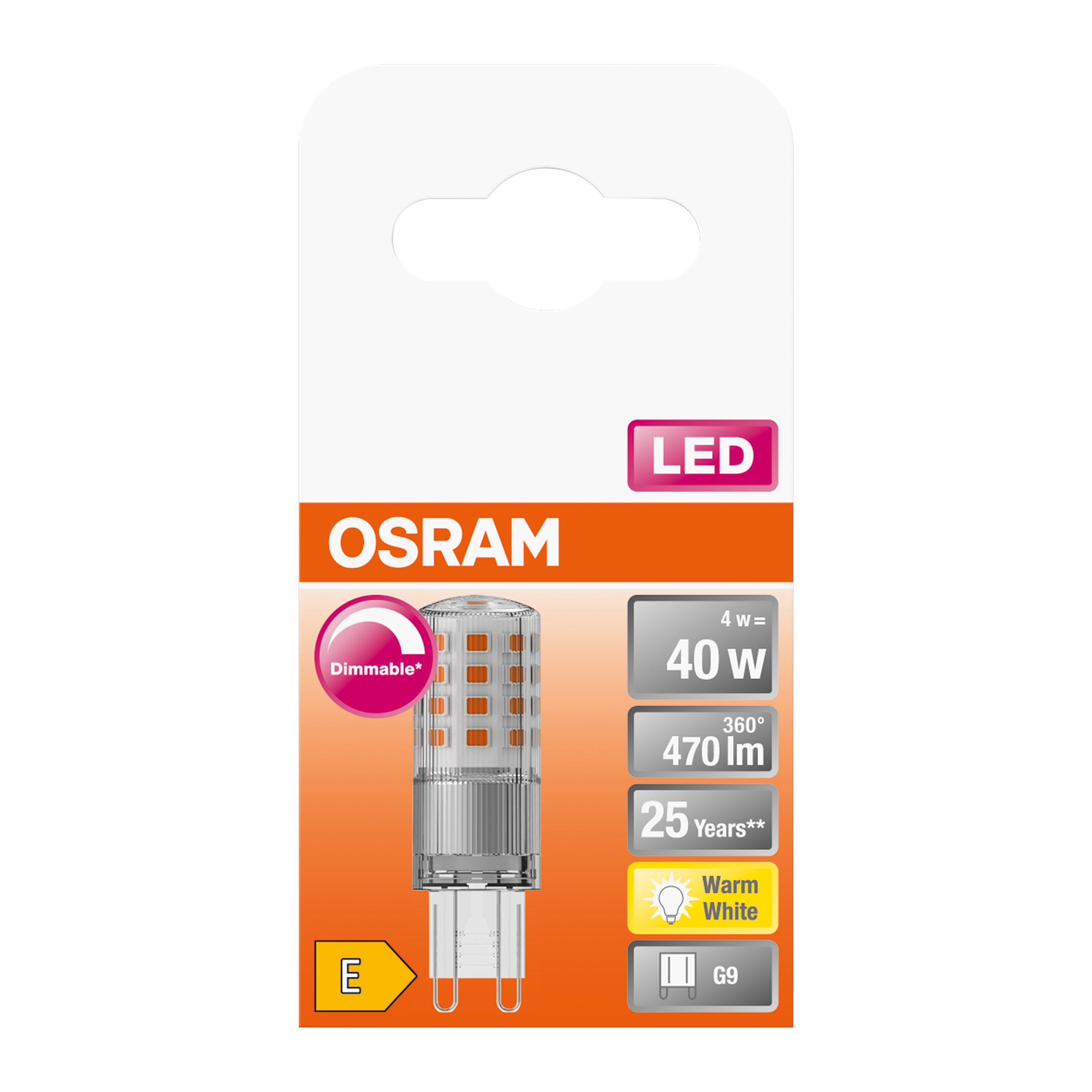 Żarówka LED G9 4 W 47 lm Ciepła biel Osram - 4