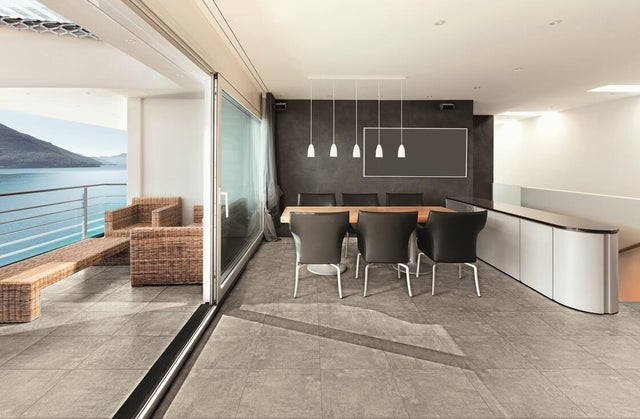 Carrelage sol extérieur effet béton gris Alma l.45 x L.45 cm