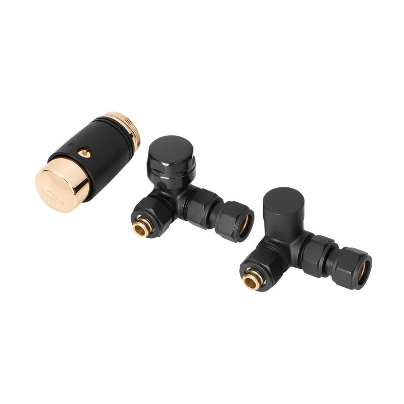 Zestaw termostatyczny PROV 1/2" czarno złoty INVENA