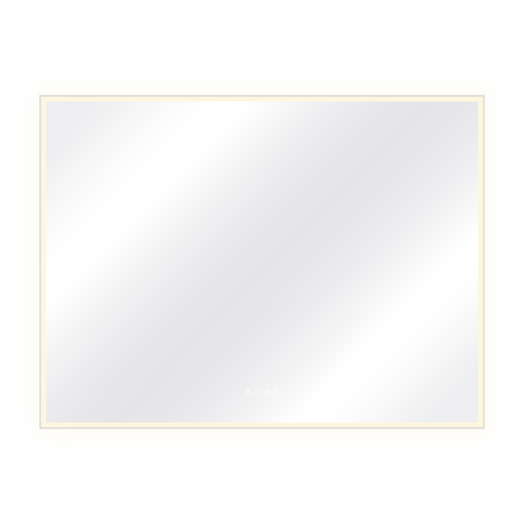 Espejo de baño con luz LED ambiente,  frontal, ,  New Frame gris/plata con antivaho, táctil 120x90cm - 13