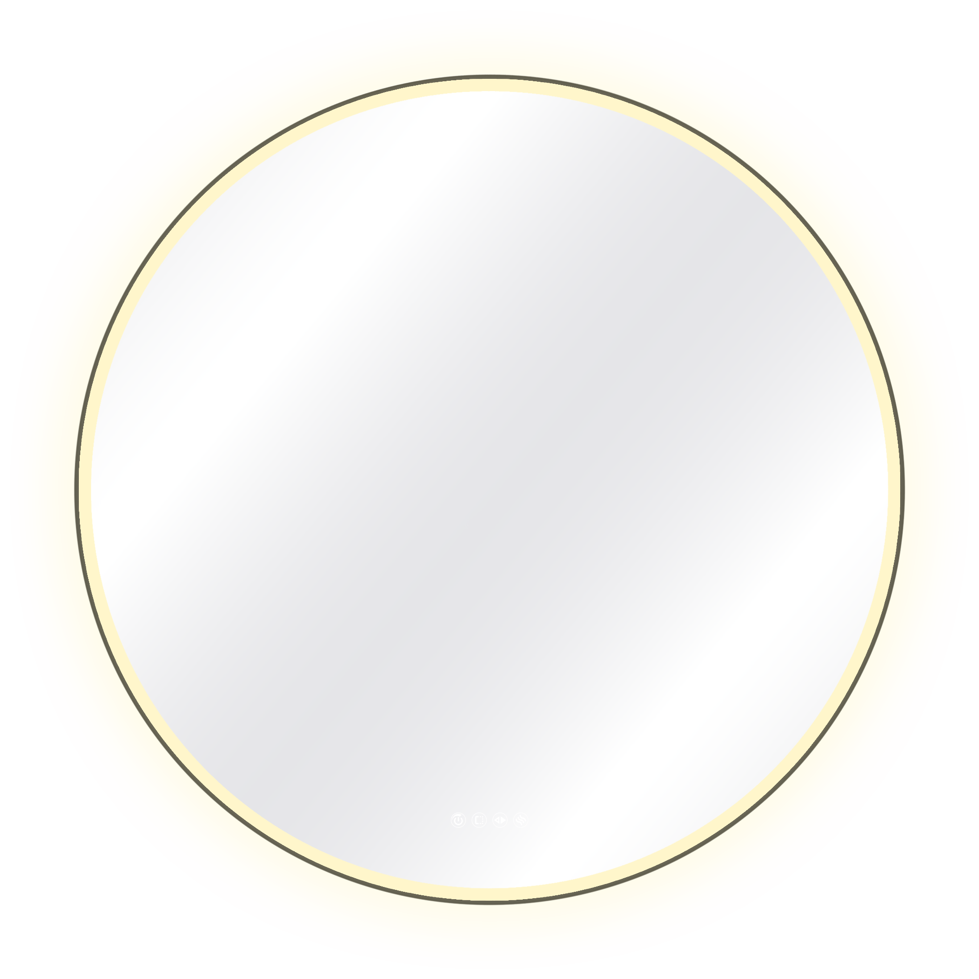 Espejo de baño con luz LED ambiente,  frontal, ,  New Frame negro con antivaho, táctil 100x100 cm - 3