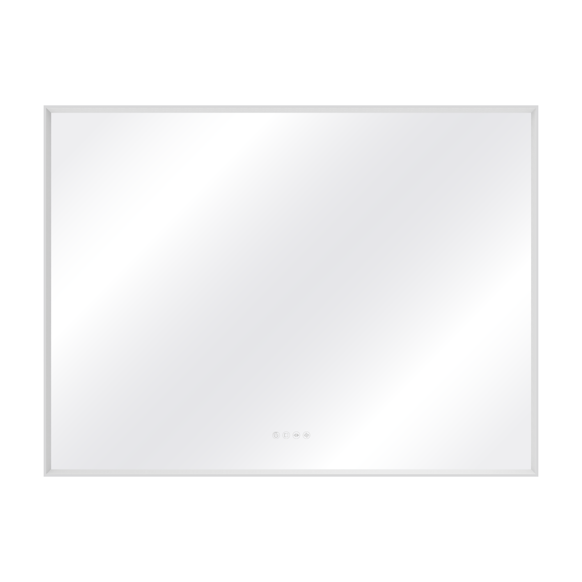 Espejo de baño con luz LED ambiente,  frontal, ,  New Frame gris/plata con antivaho, táctil 120x90cm - 11