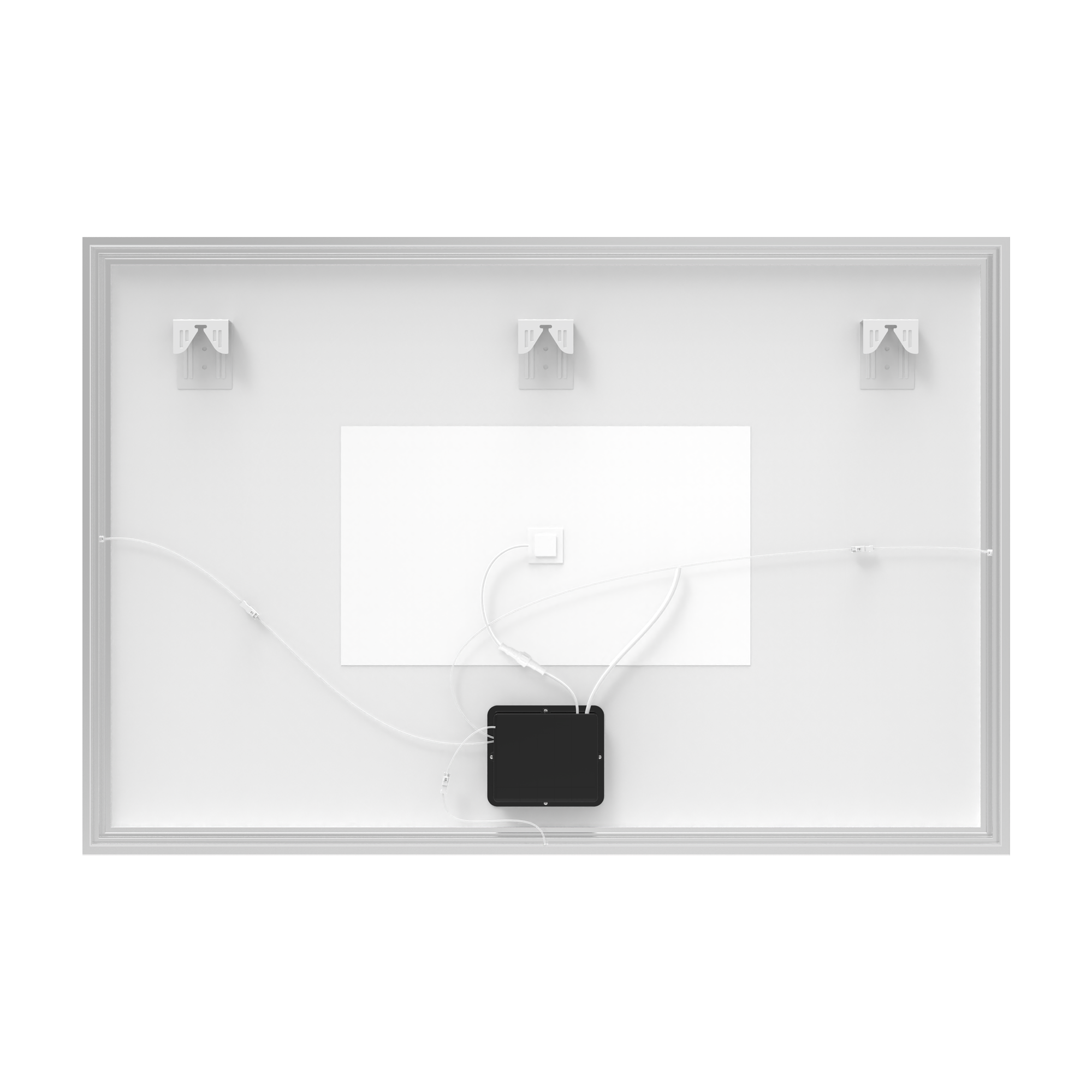 Miroir lumineux rectangulaire l.135 x H.90 cm Neo frame, cadre chromé - 4