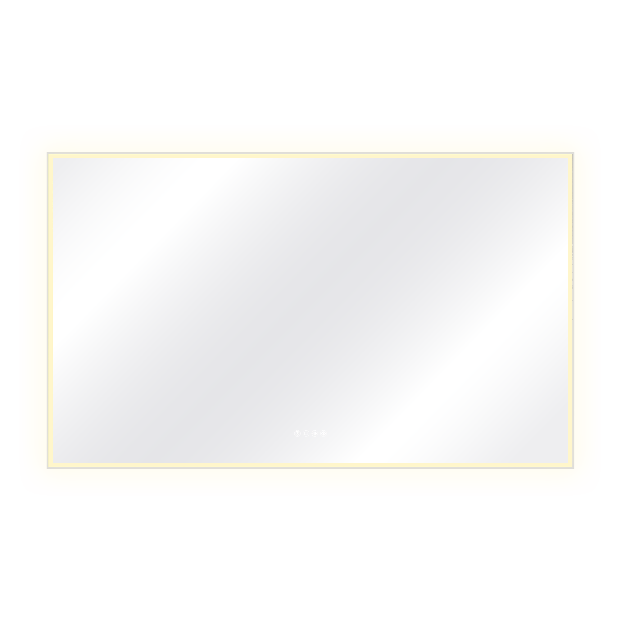 Miroir lumineux rectangulaire l.150 x H.90 cm Neo frame, cadre chromé - 11