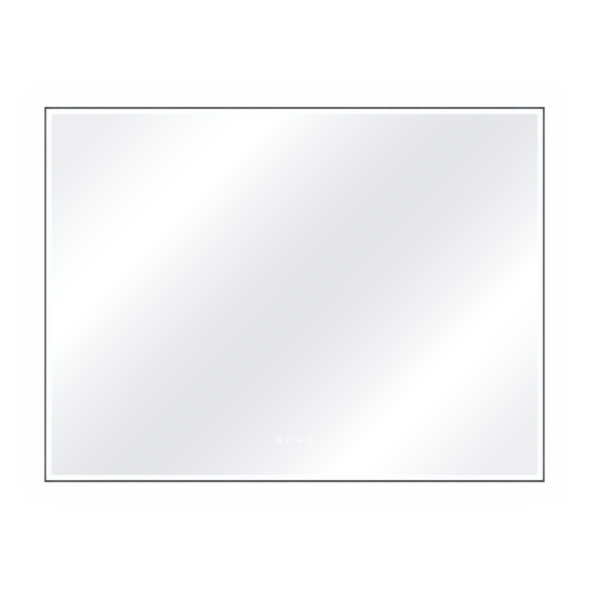 Specchio con illuminazione integrata bagno rettangolare SENSEA L 120 x H 90 x P 3.85 cm nero - 10