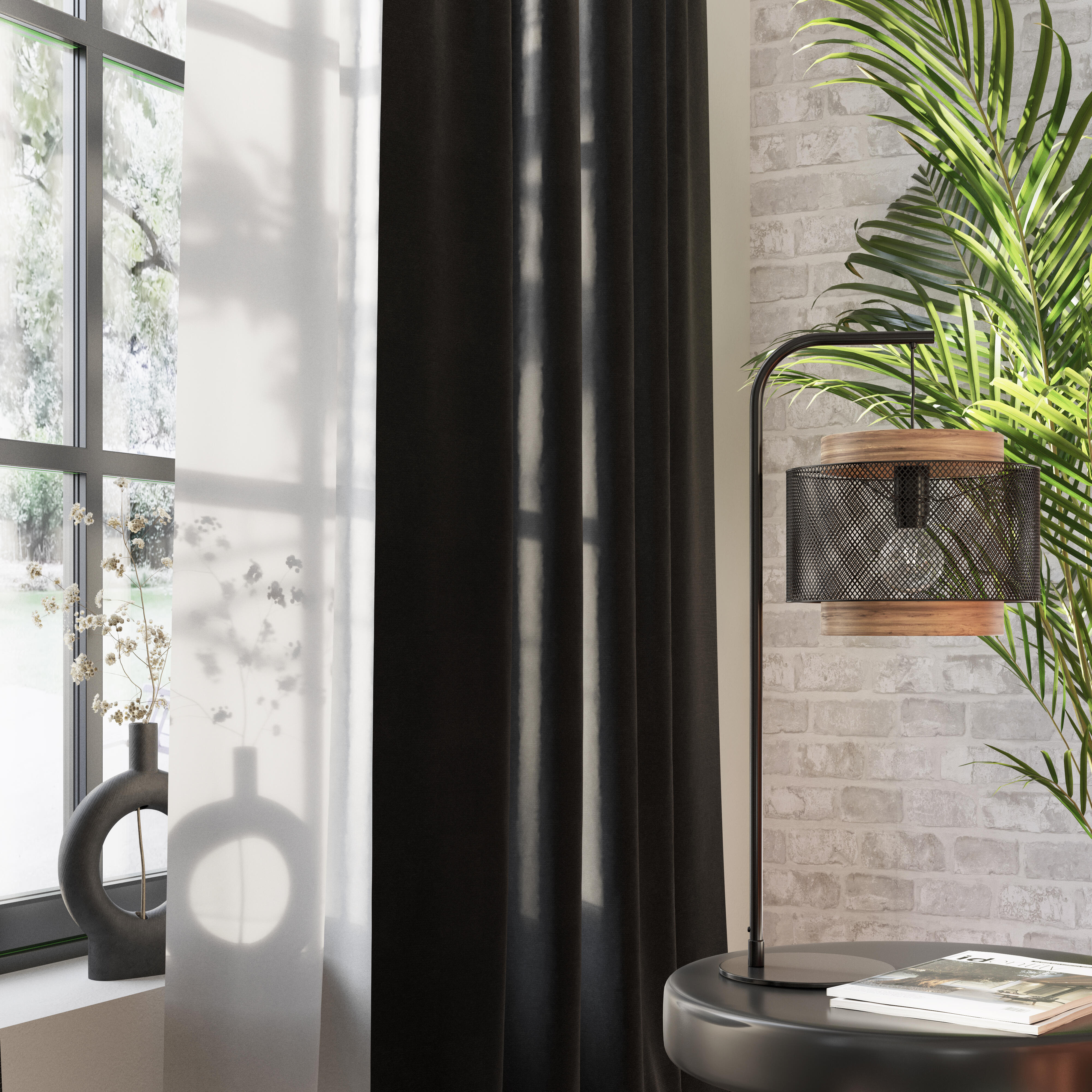 Cortinado fita e/ou presilha térmico Ragnar 200x280cm cinza Inspire - 11