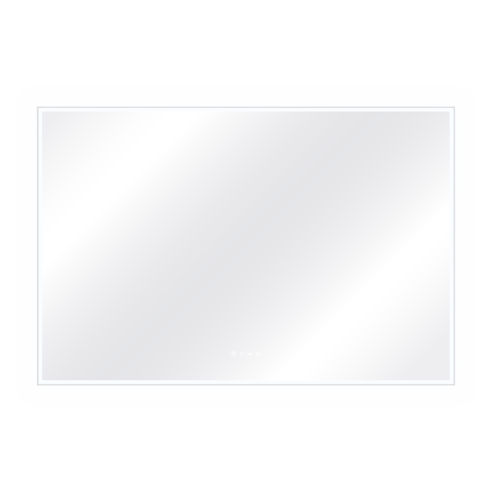 Miroir lumineux rectangulaire l.135 x H.90 cm Neo frame, cadre chromé - 11