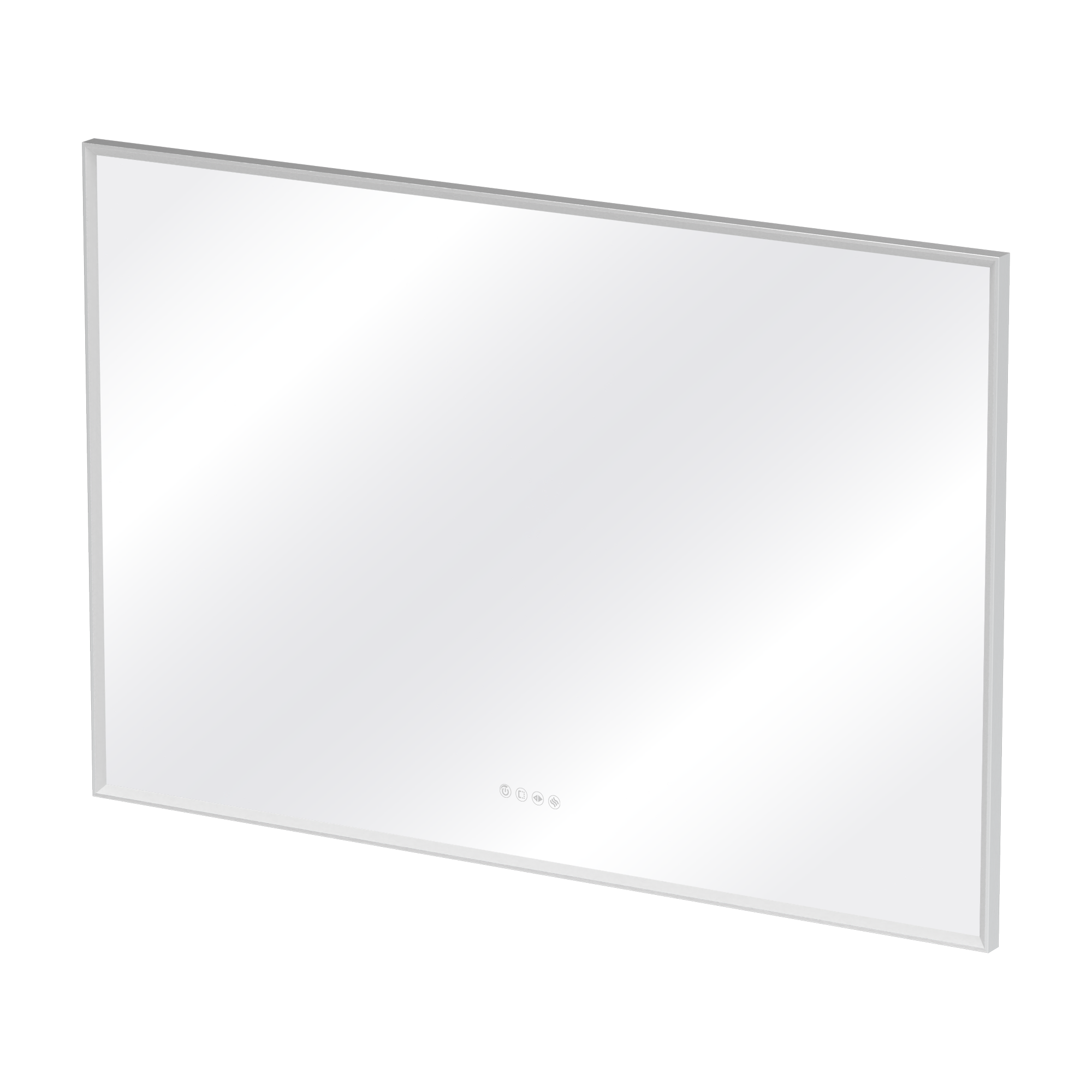 Miroir lumineux rectangulaire l.135 x H.90 cm Neo frame, cadre chromé - 12