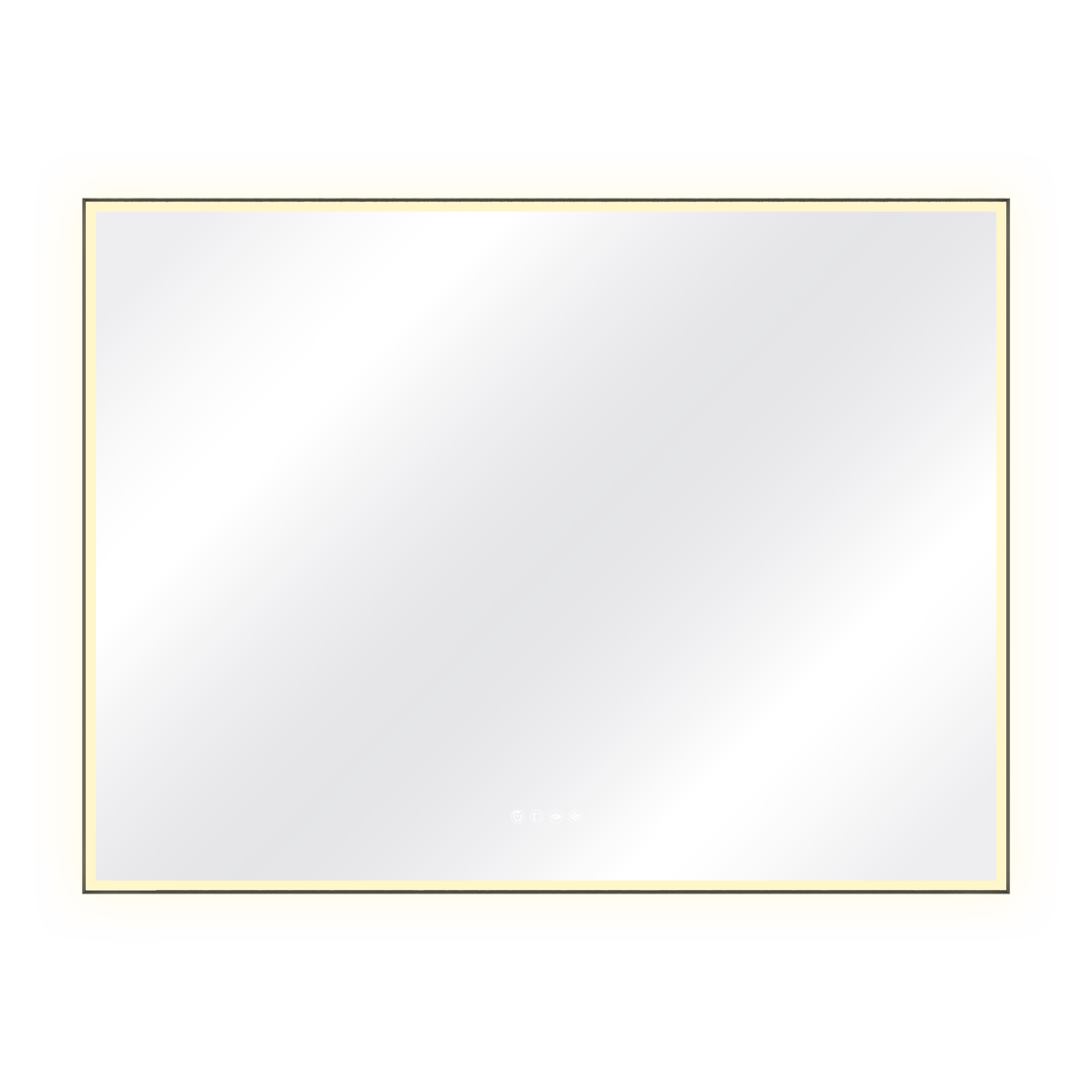 Miroir lumineux rectangulaire noir l.120 x H.90 cm Neo frame, cadre noir - 5