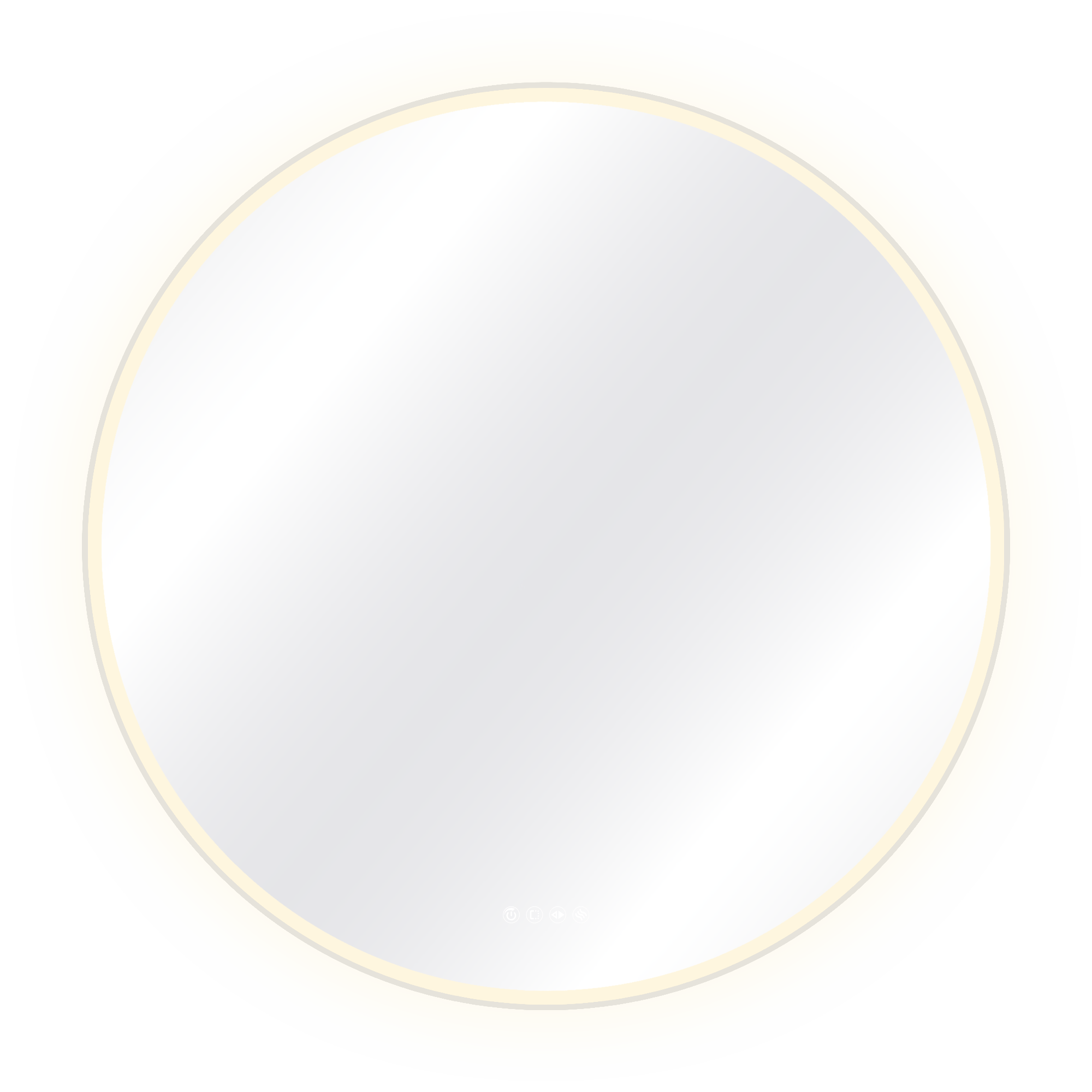 Miroir lumineux rond Diam.100 cm Neo frame, cadre chromé - 5