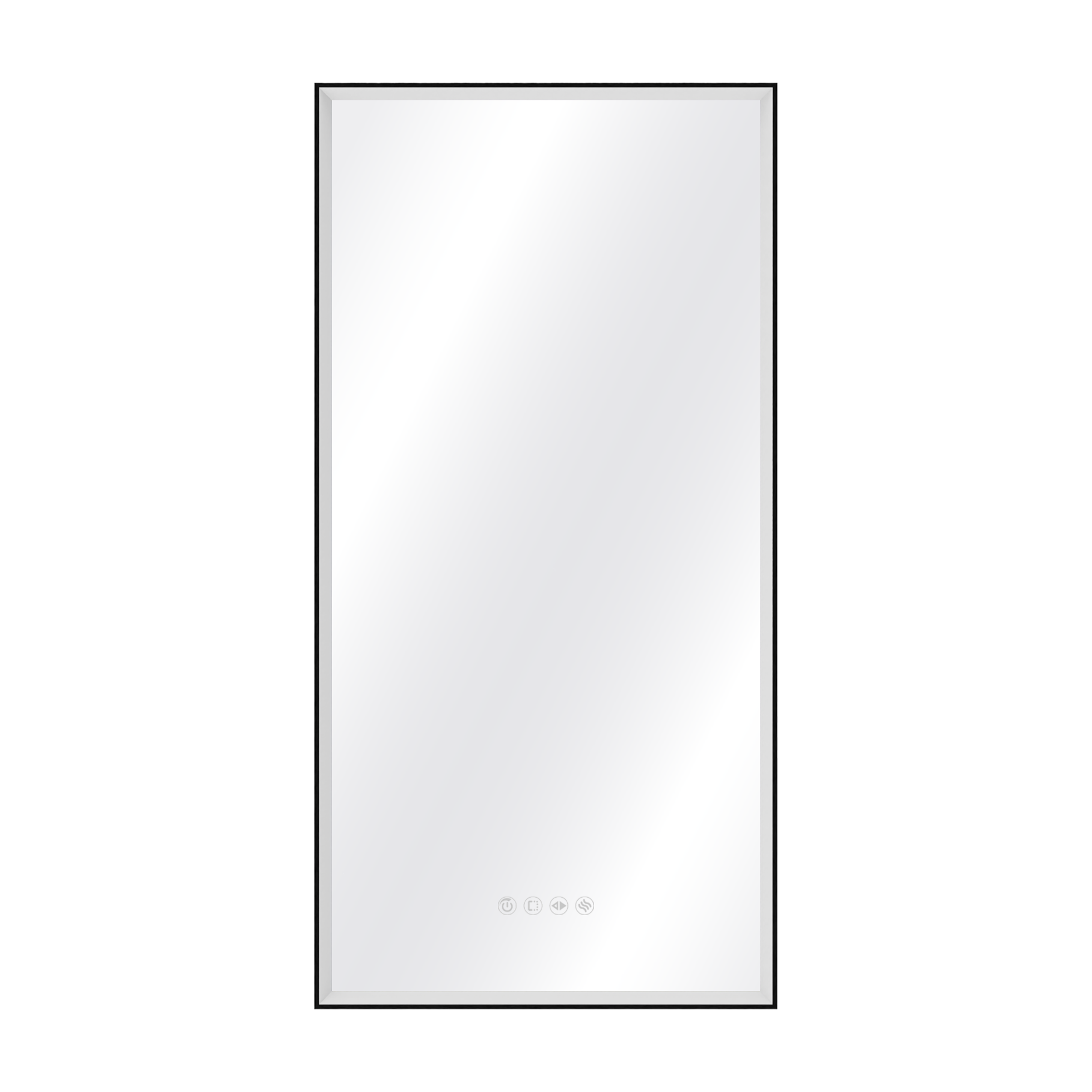 Miroir lumineux rectangulaire noir l.45 x H.90 cm Neo frame, cadre noir - 11