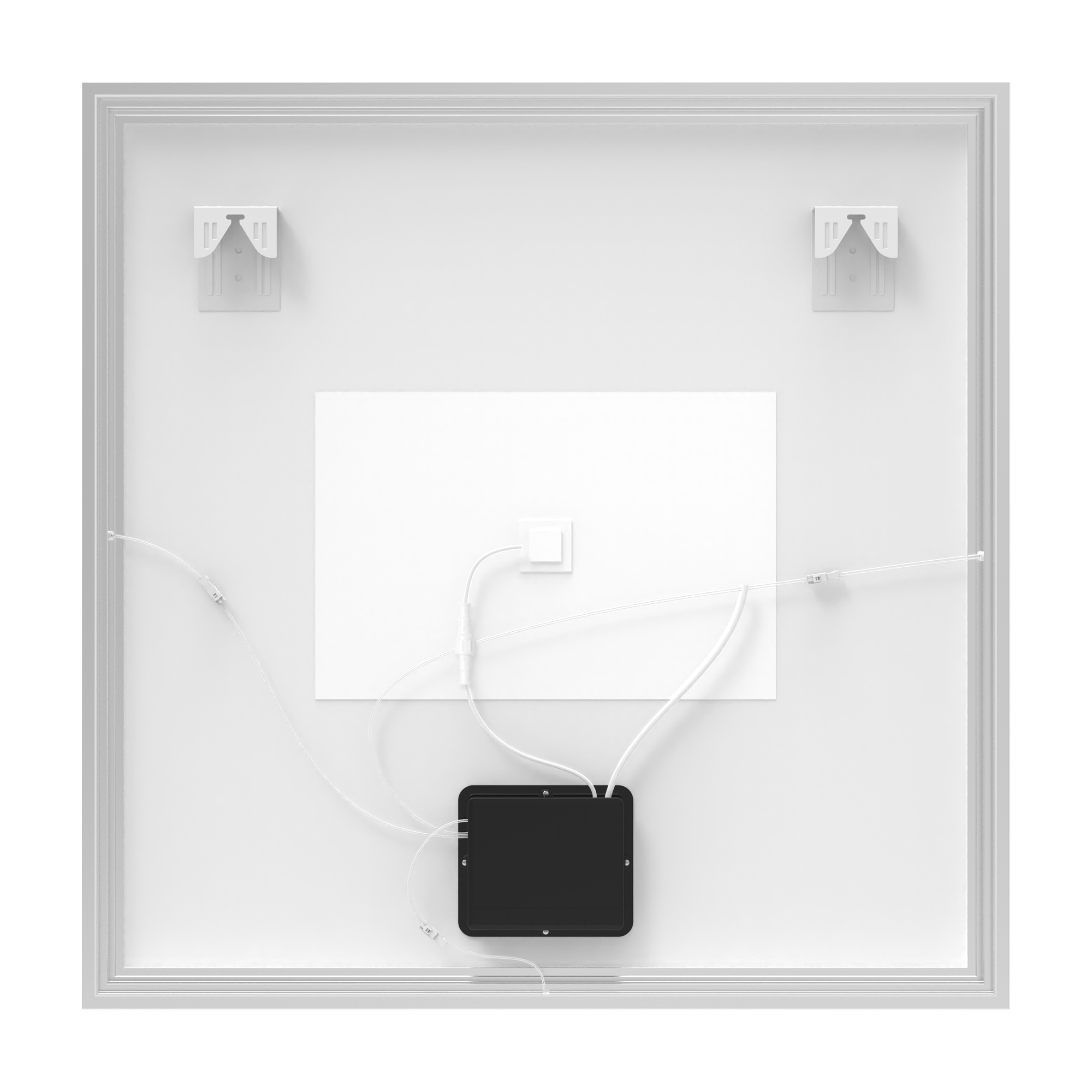 Specchio con illuminazione integrata bagno quadrato SENSEA L 90 x H 90 x P 3.85 cm grigio / argento - 8