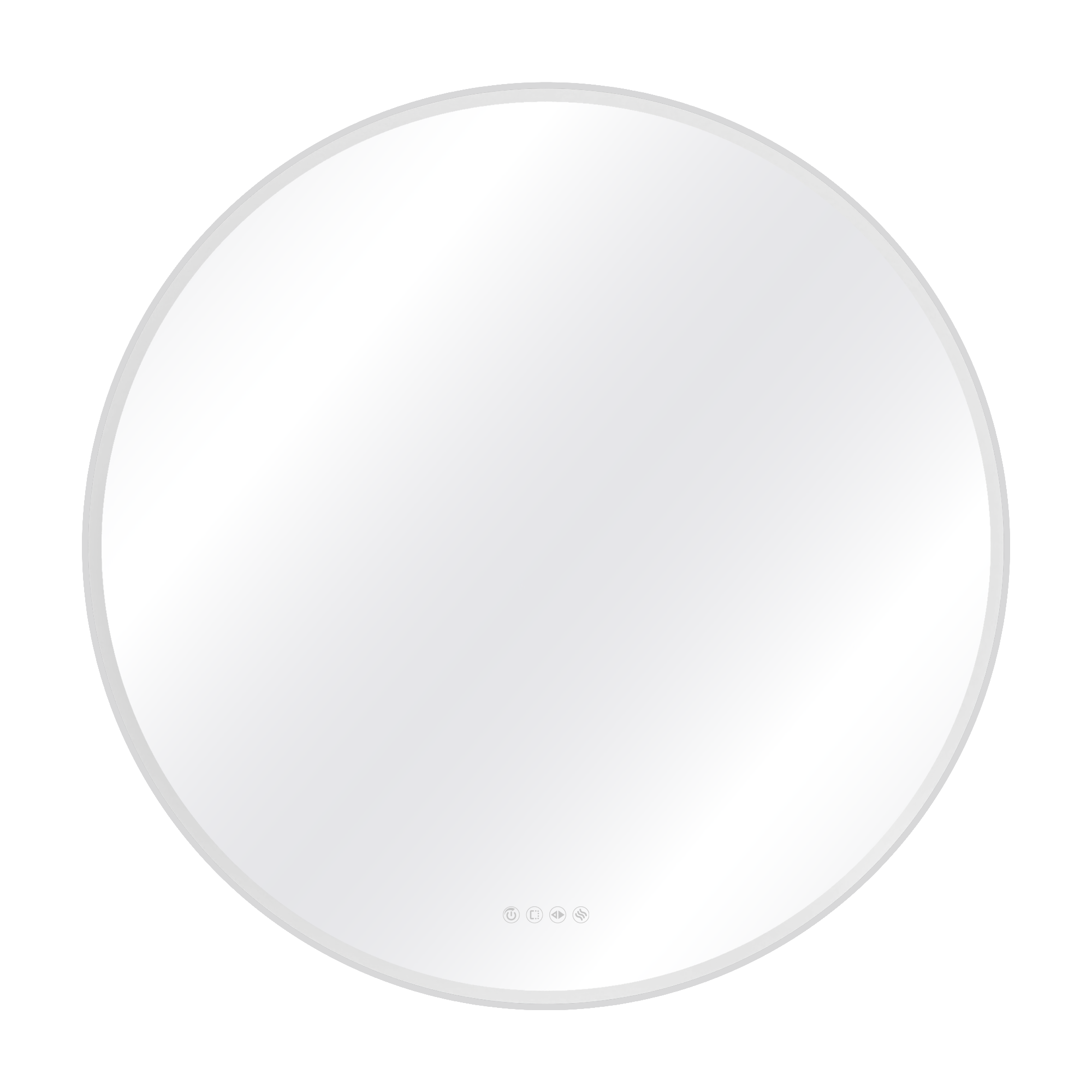 Miroir lumineux rond Diam.100 cm Neo frame, cadre chromé - 4