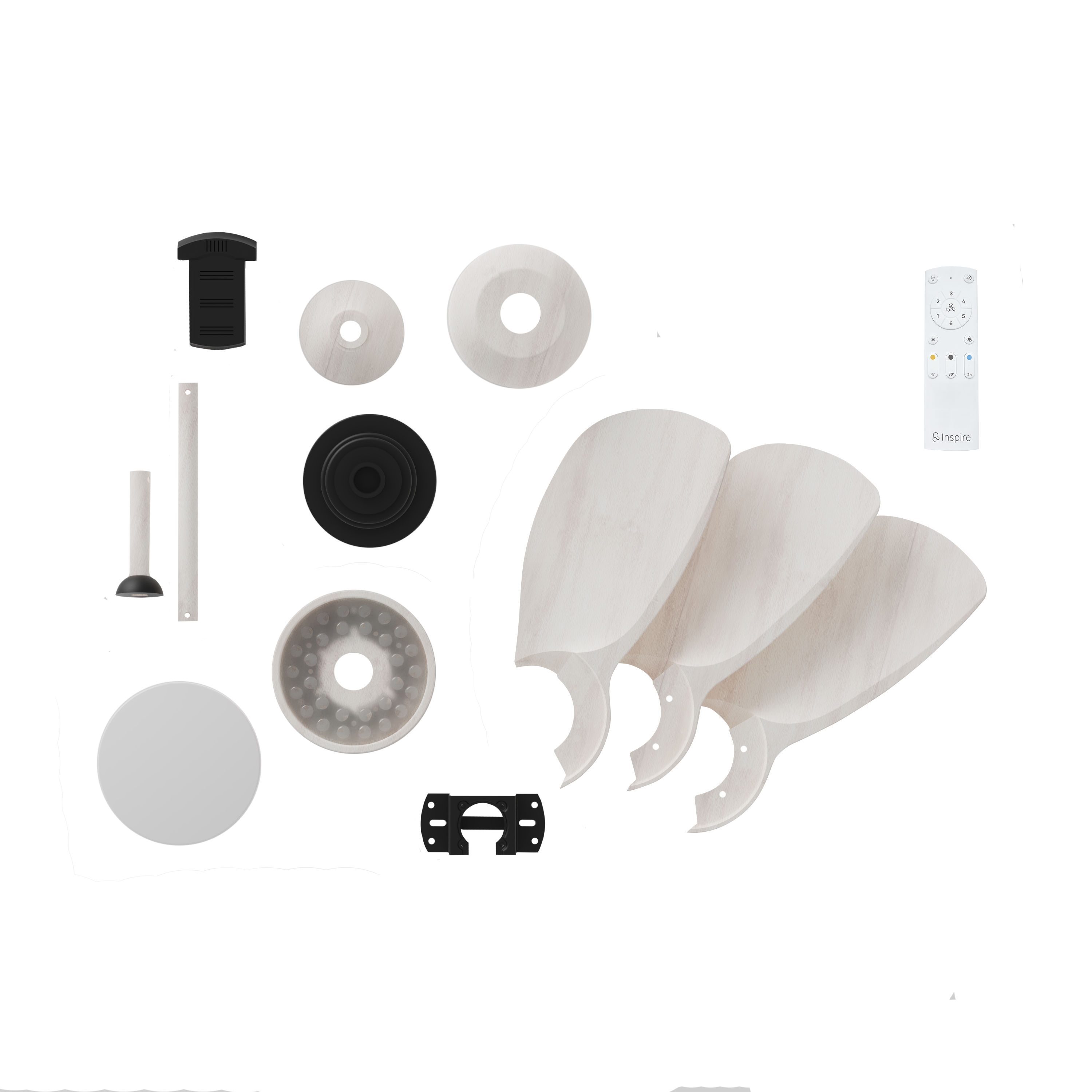 Ventilador de techo con luz silencioso DC Inspire Beach blanco 71 cm - 3