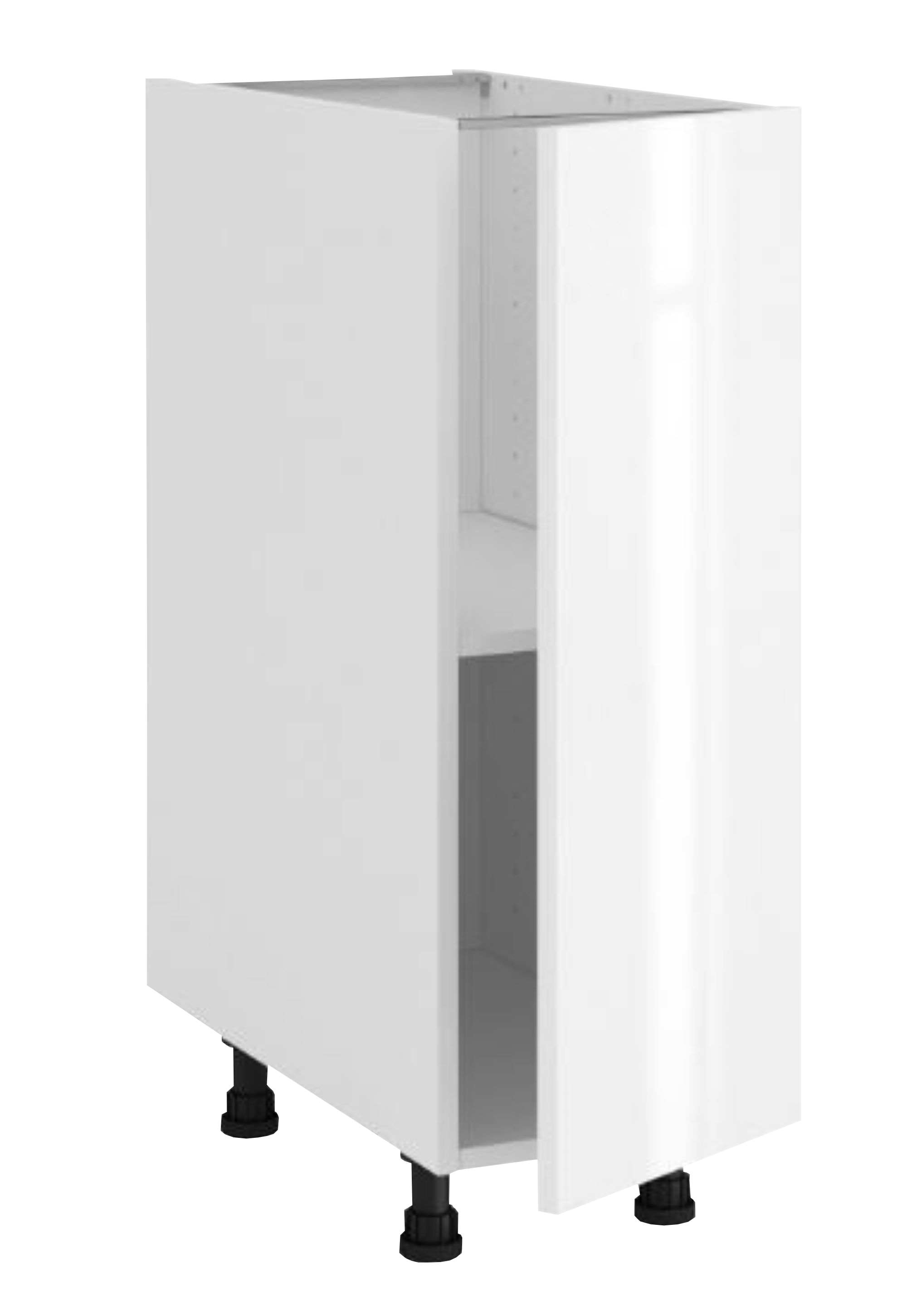 Mueble bajo de cocina delinia id newport blanco mate 76,8x30 cm 1pta