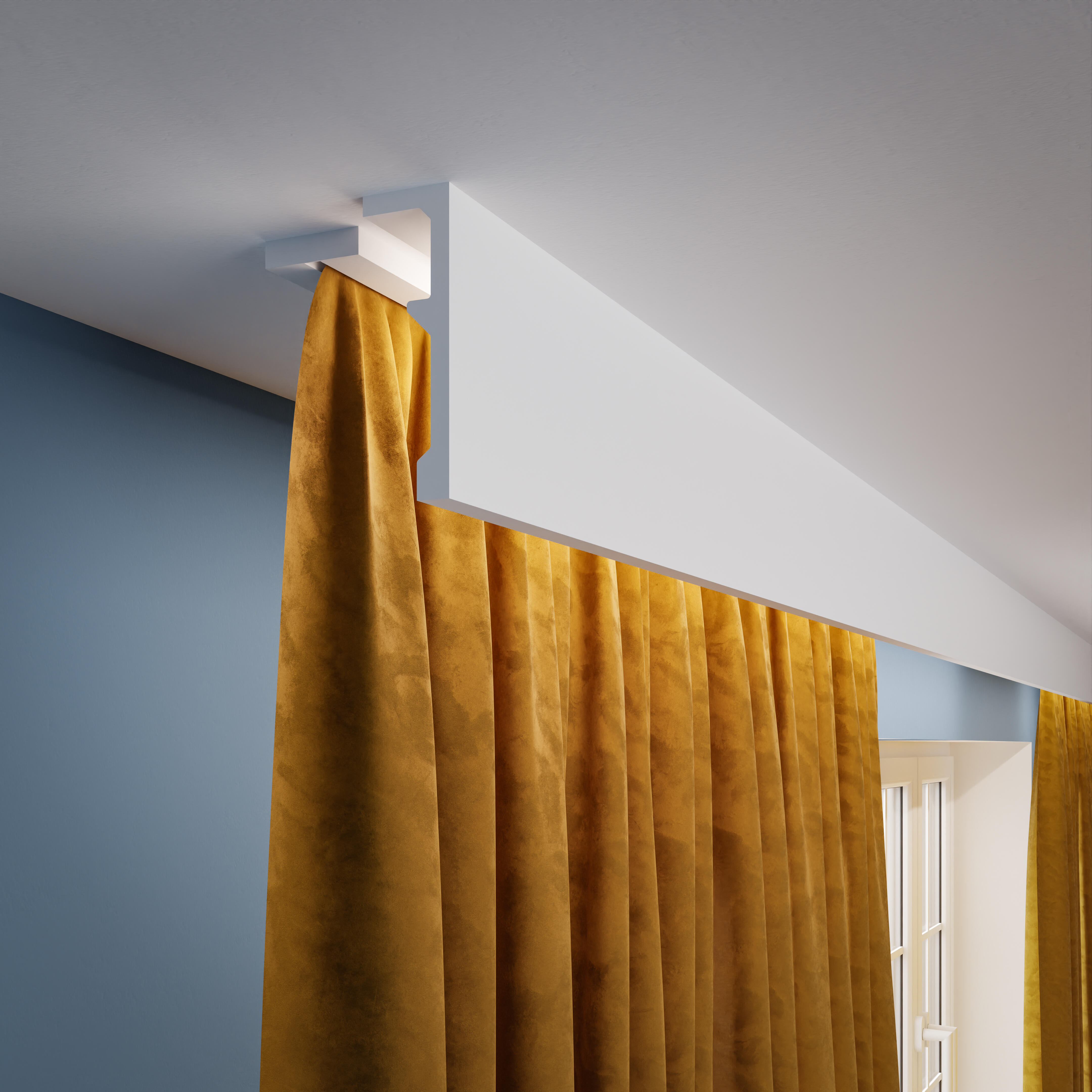 Listwa karniszowa LK-2 do LED z polimeru 11.8 x 300 cm DMS - 3