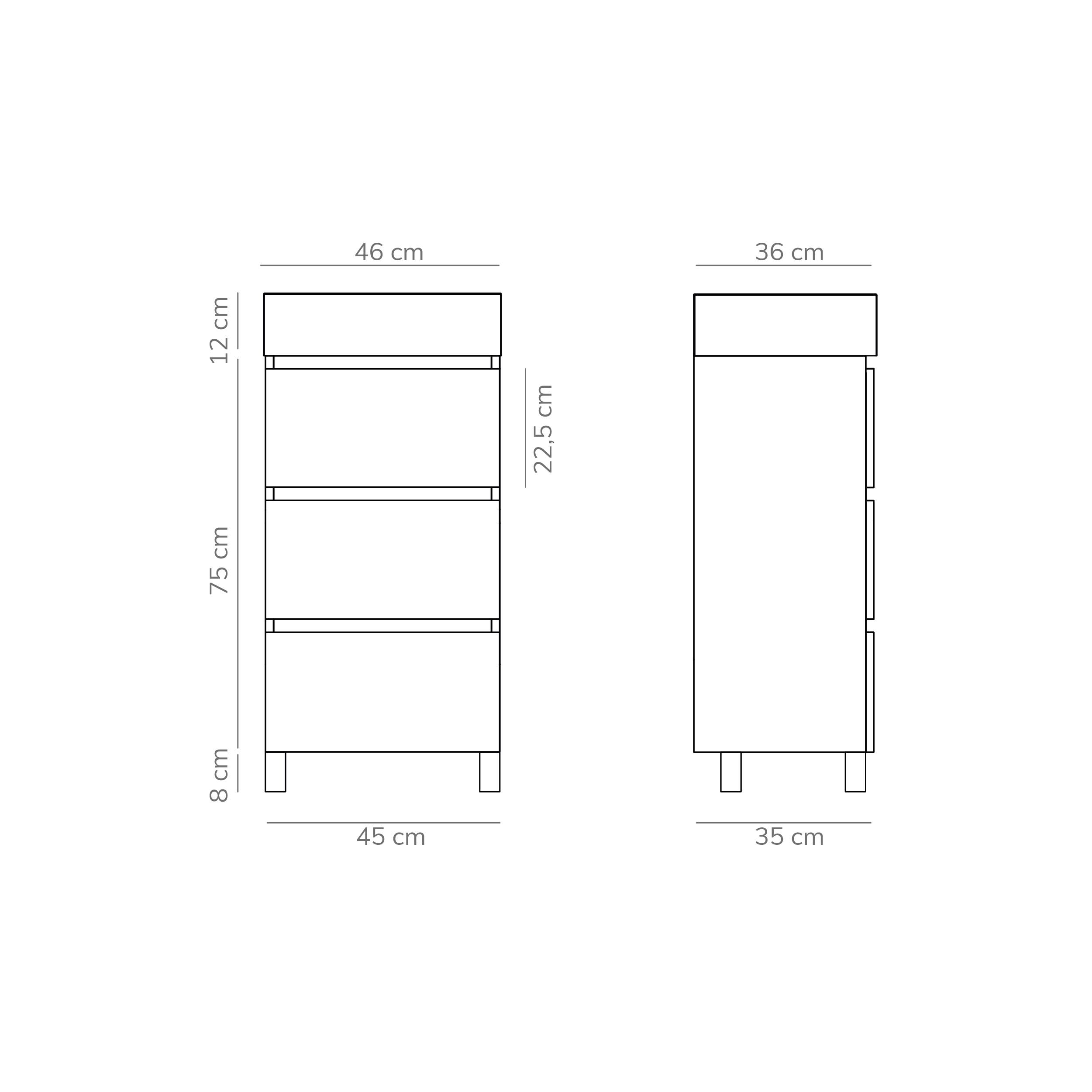Móvel de casa de banho com lavatório 95x36x45 cm branco Espacio M - 7