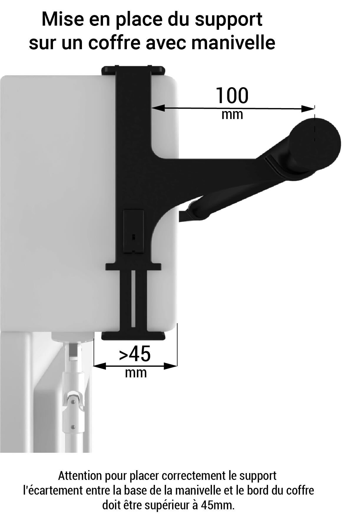 Lot de 2 supports sans perçage Caisson volet, 20/28 mm blanc verni CESSOT - 4