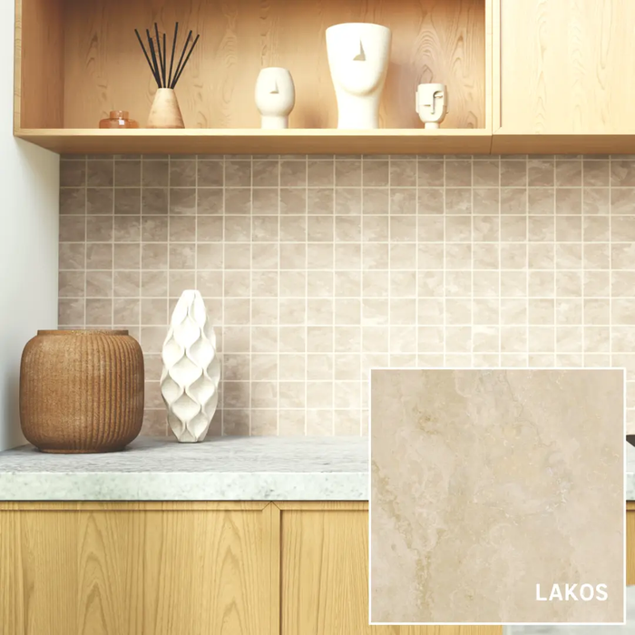 mosaique lakos square beige effet travertin