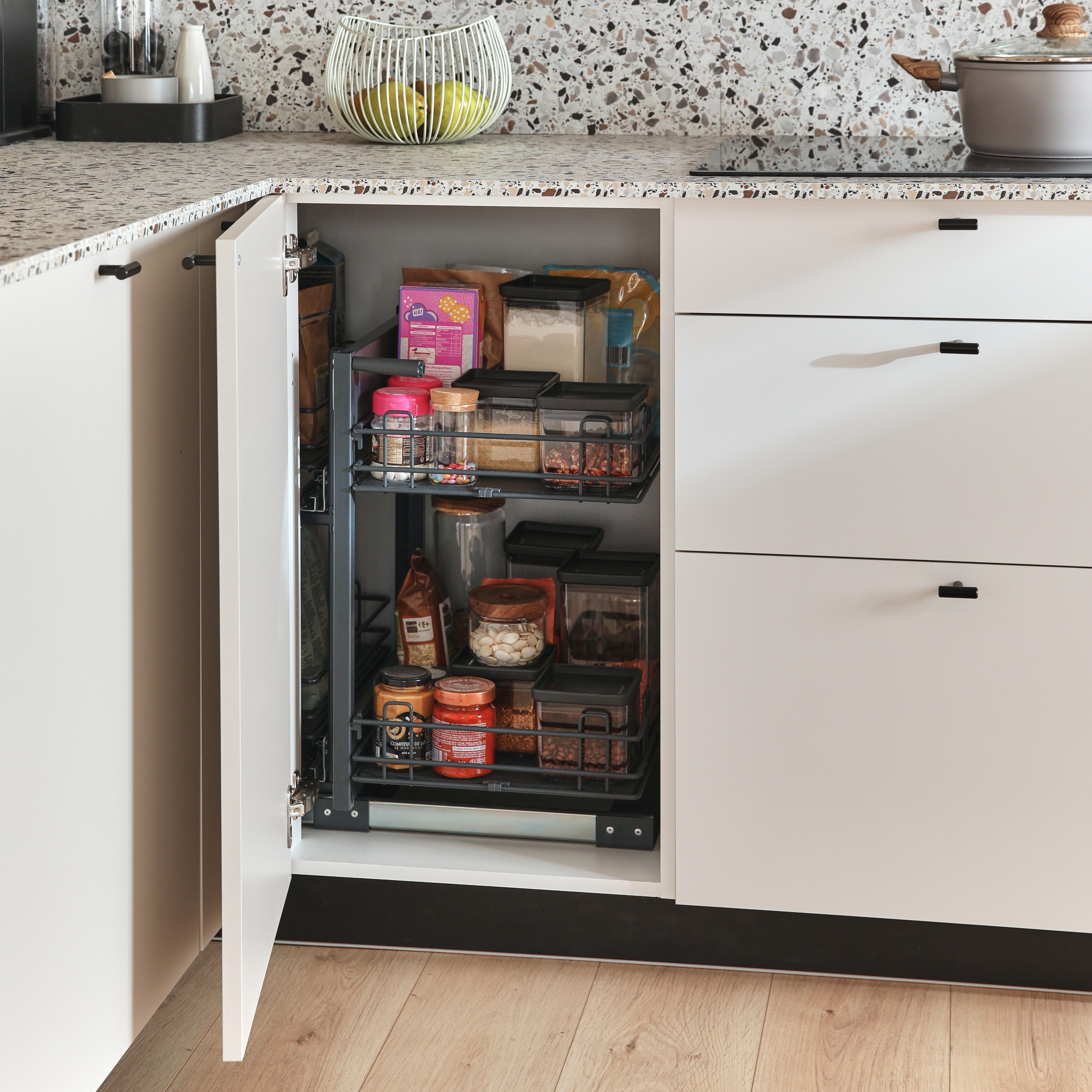 Módulo inferior de canto recto Delinia 106X58X77CM branco - 6