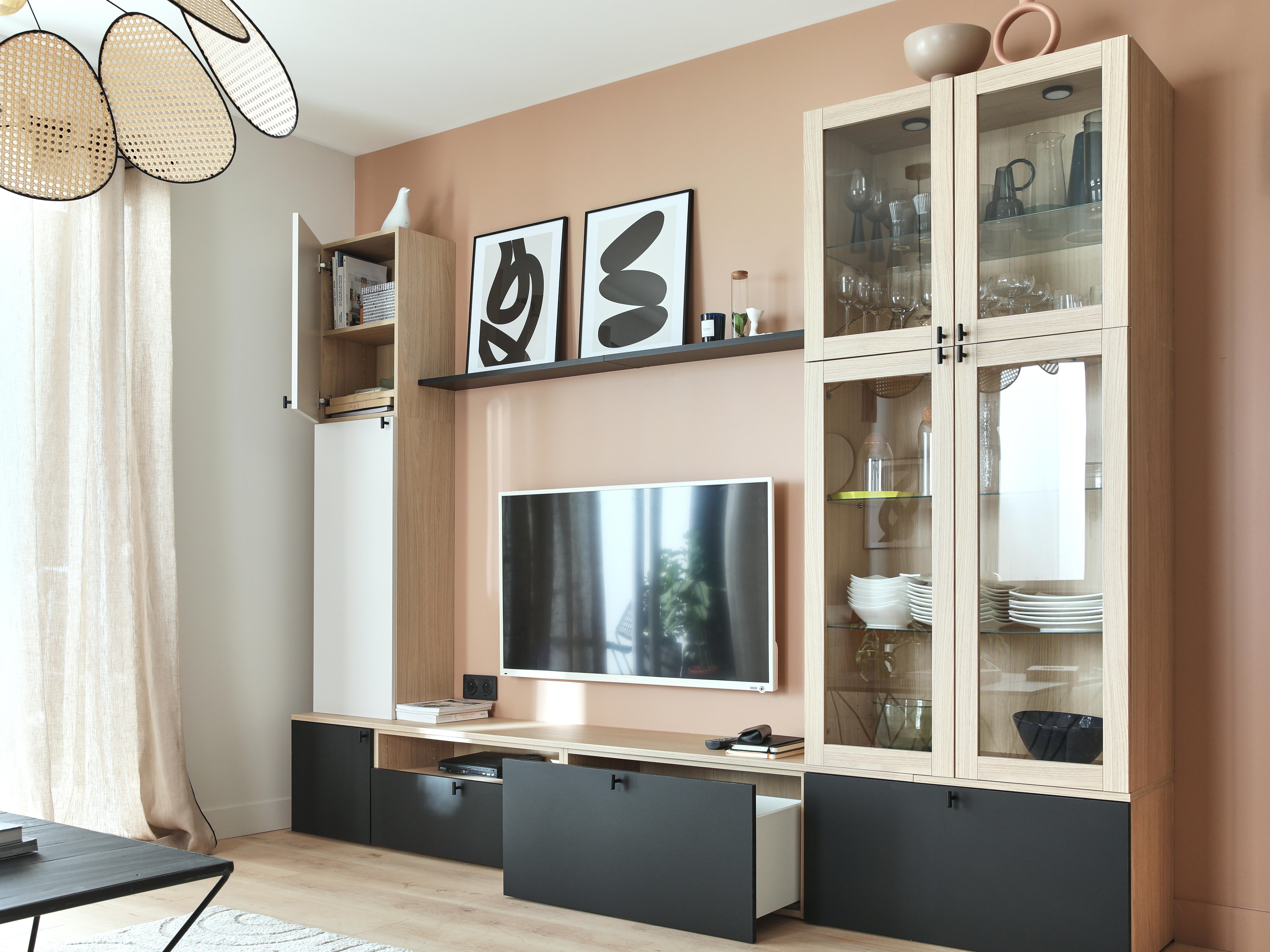 Móvel inferior Spaceo Evo'M 80x38x64 cm carvalho - 7