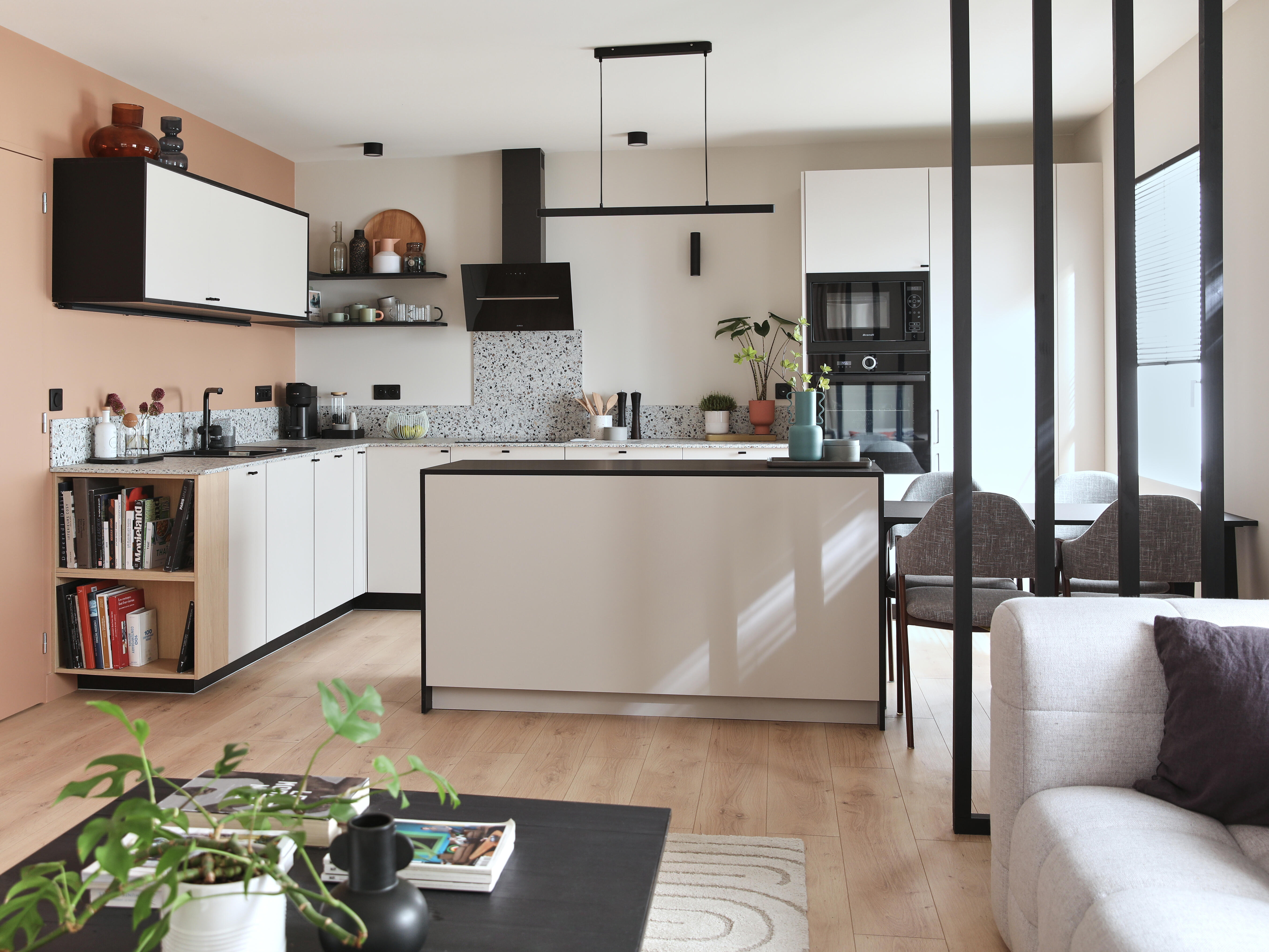 Candeeiro de teto suspenso INSPIRE LED FLUT 1800LM+1100LM LUZ AMARELA PRETO - 15