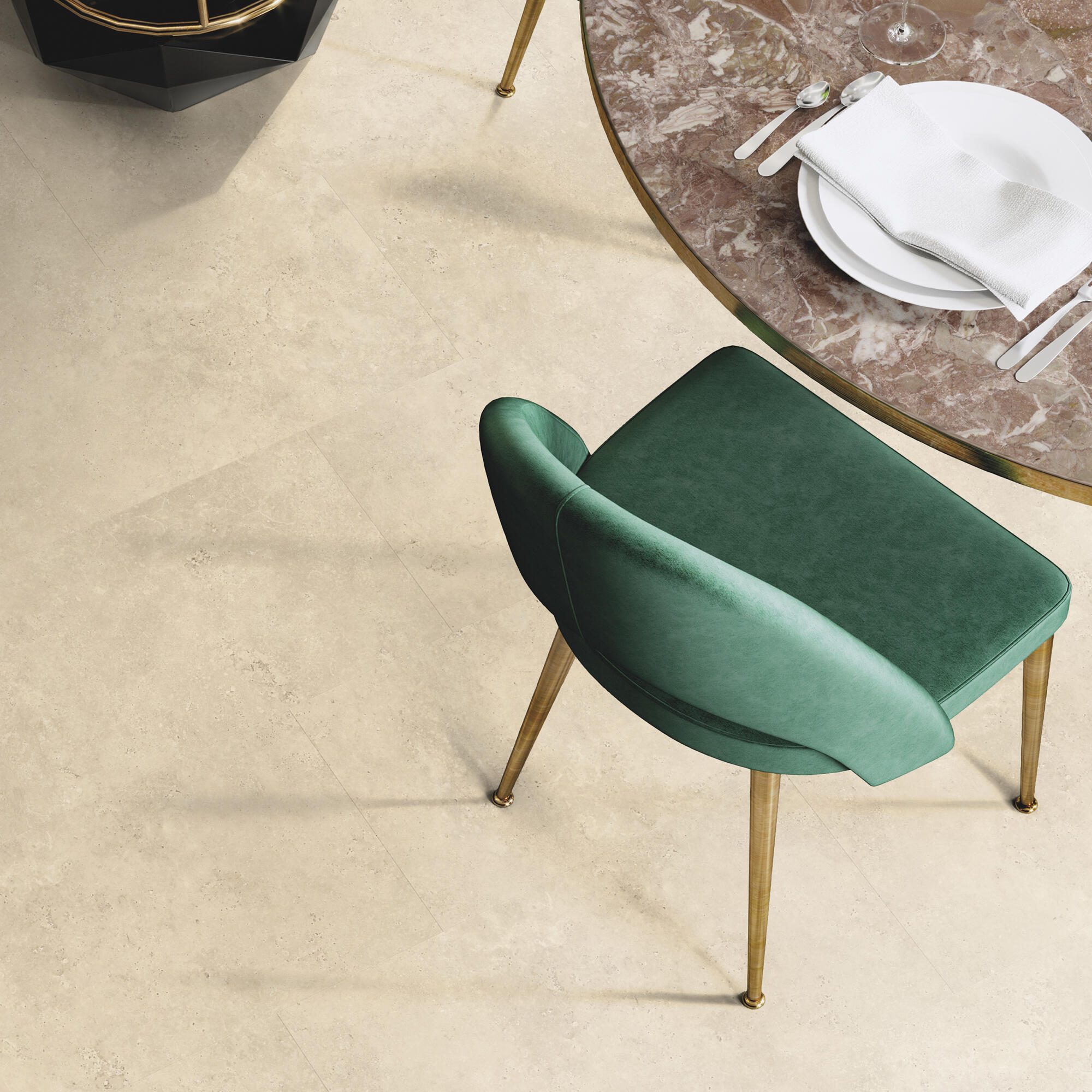 Loseta de suelo PVC clic forte SENSO CLIC 3 efecto piedra beige PIETRA BEIGE GERFLOR - 3
