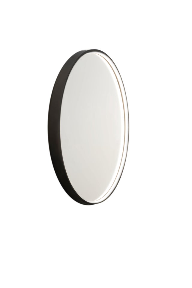 Specchio con illuminazione integrata bagno tondo Make Up Mirror ELMA L 71 x H 71 x P 4 cm nero