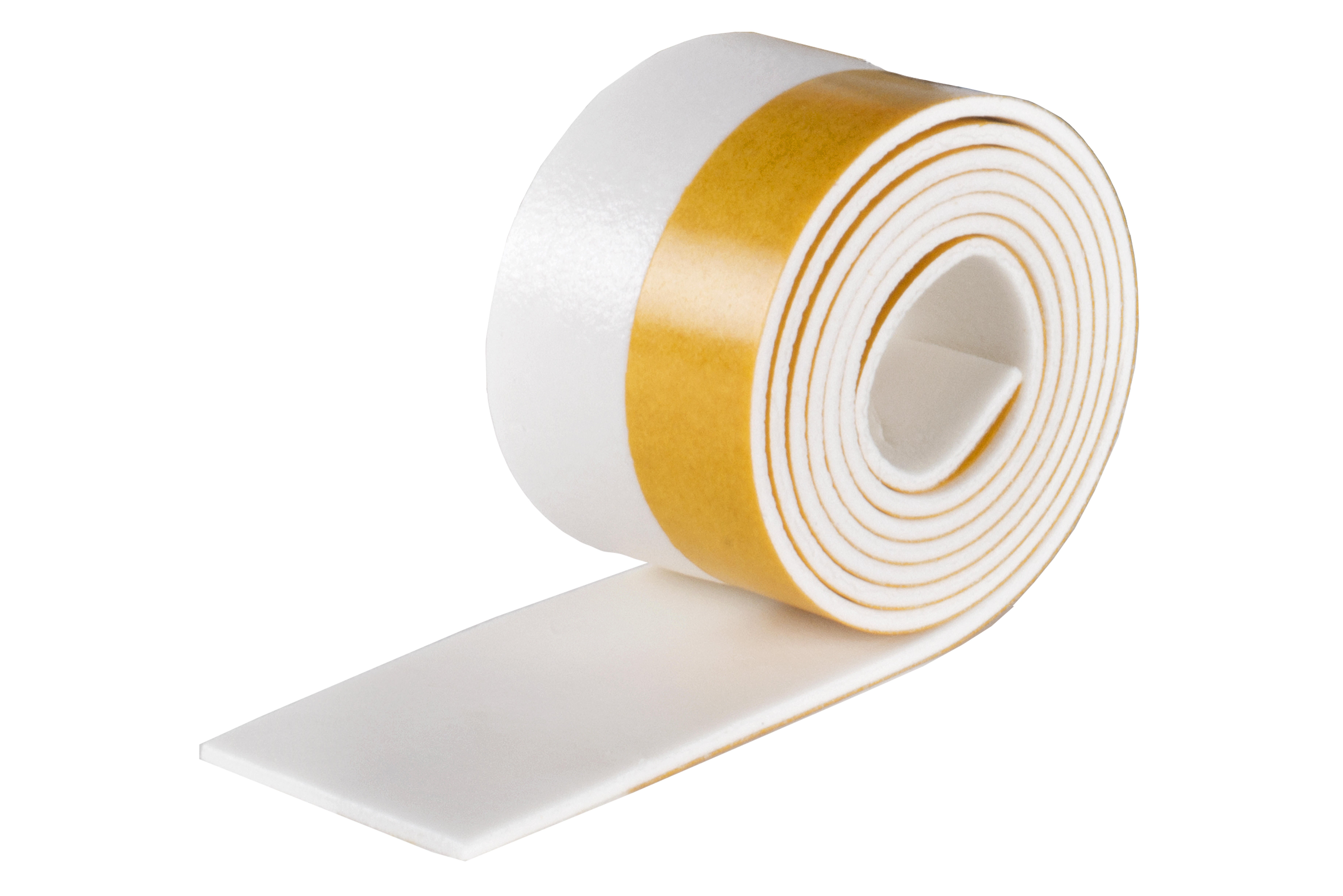 Burlete de puerta interior GEKO pvc adhesivo goma en color blanco, 5 mm de espesor x 3.8 cm de altura x 100 cm de longitud. Recortable. Tipo de instalación encolado. - 2