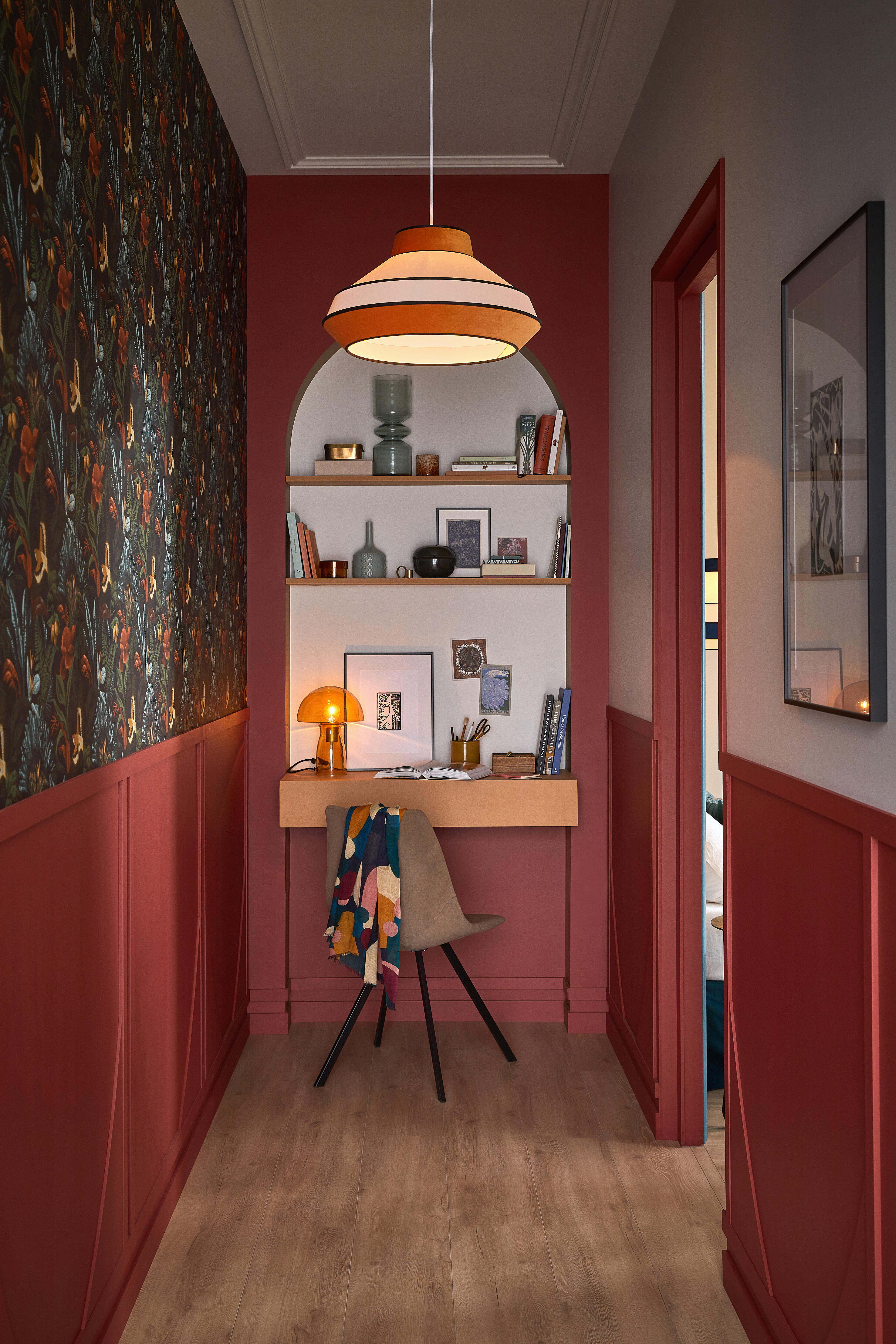 Peinture mur, boiserie rouge lyrique velours LIBÉRON 163 faubourg 2.5L - 3