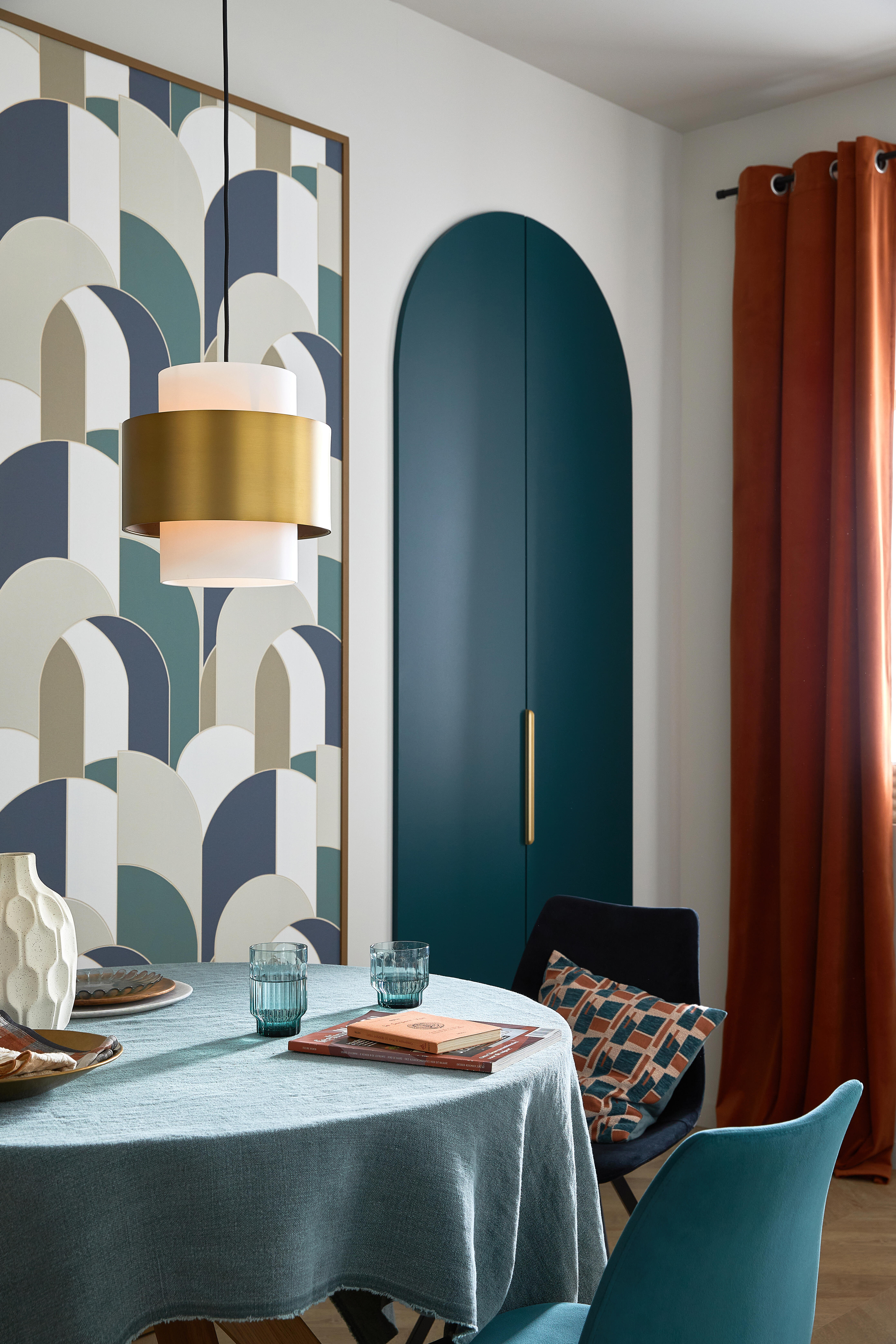 Papier peint intissé Lugano vert - 6