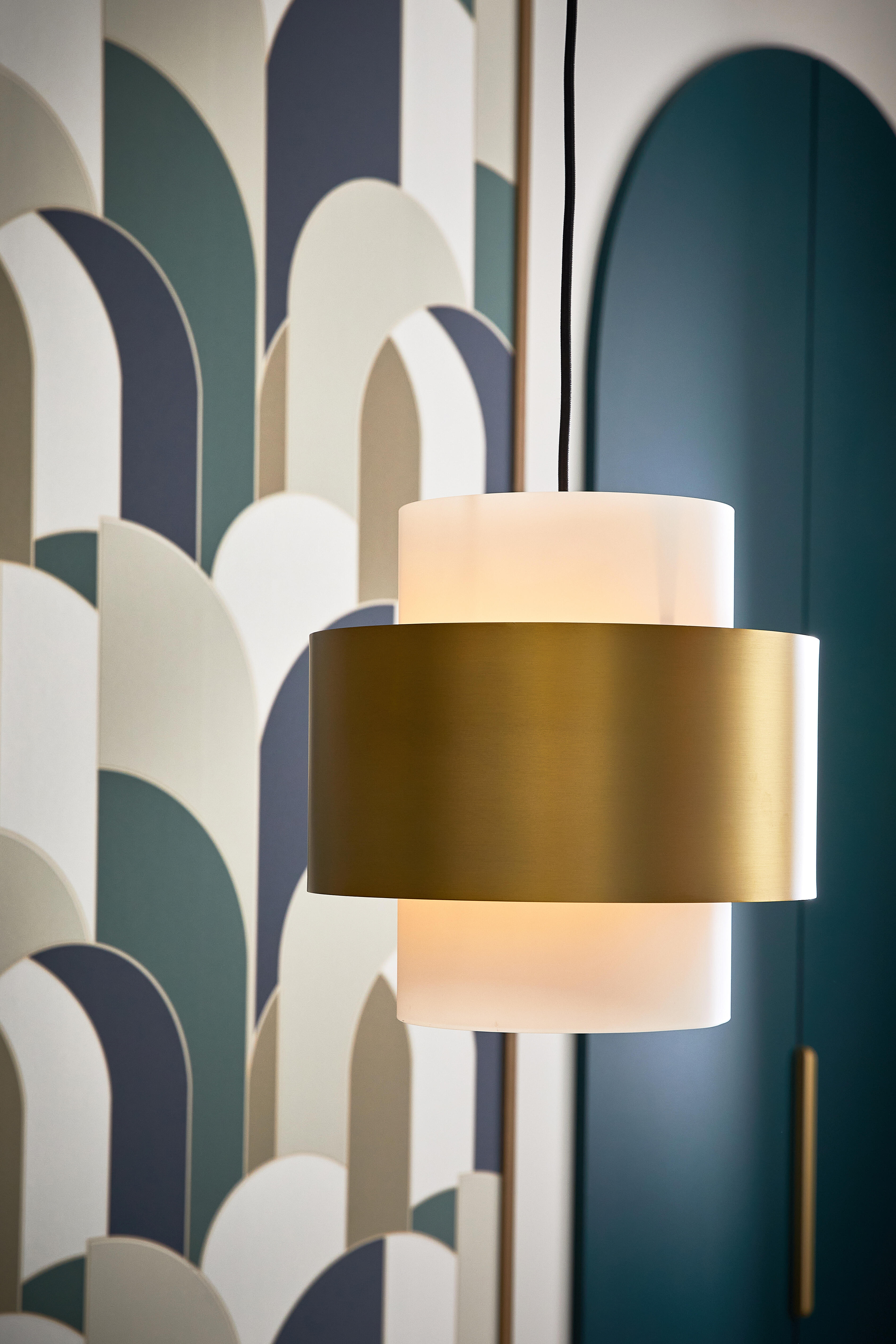 Papier peint intissé Lugano vert - 5