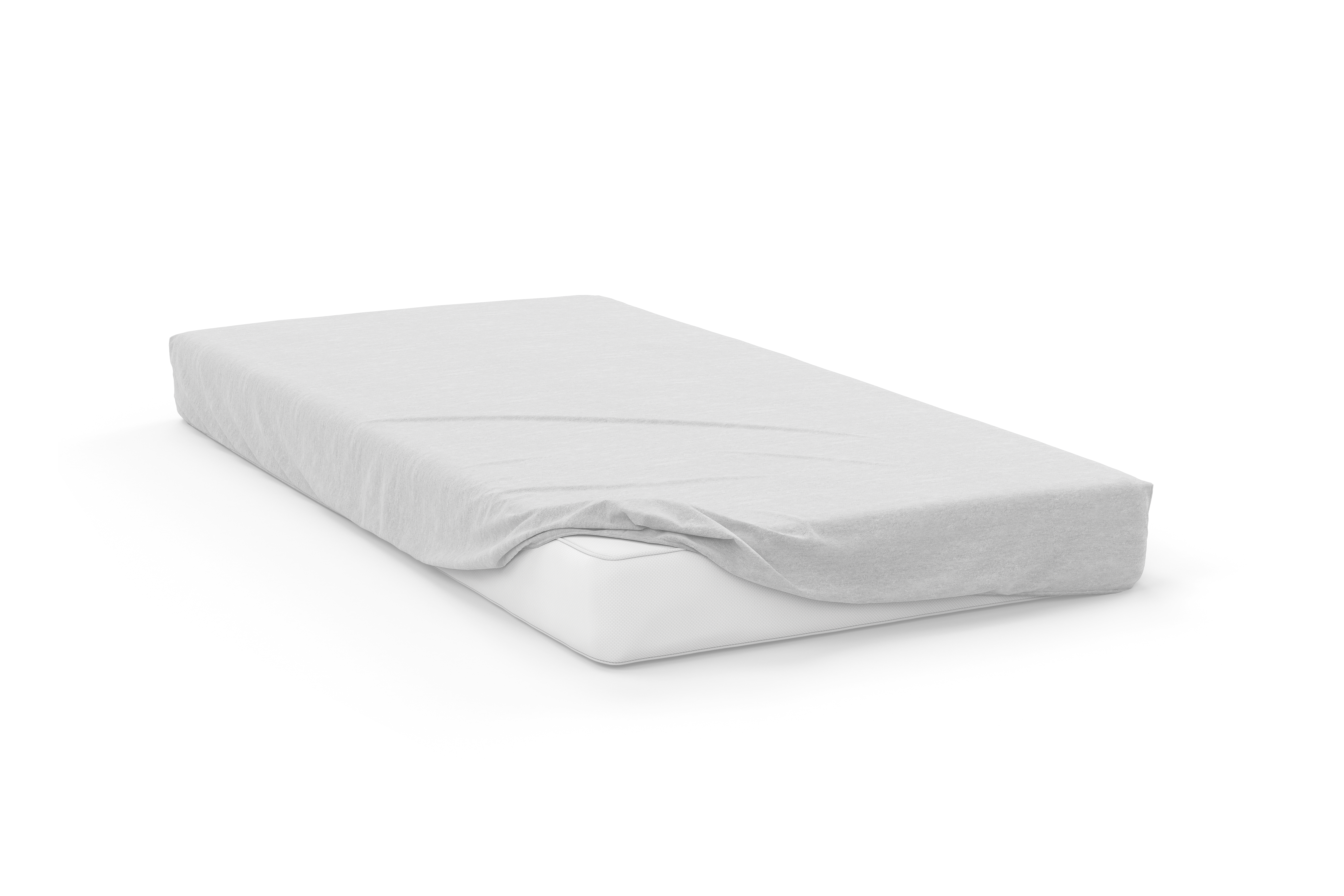 Prześcieradło z gumką Jersey Soft białe 140 x 200 cm - 3