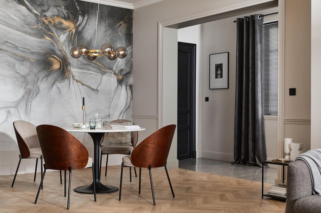 Dalle stratifiée intenso point de hongrie NOVOFLOOR orsay, l.29.3 cm, Ep.8 mm