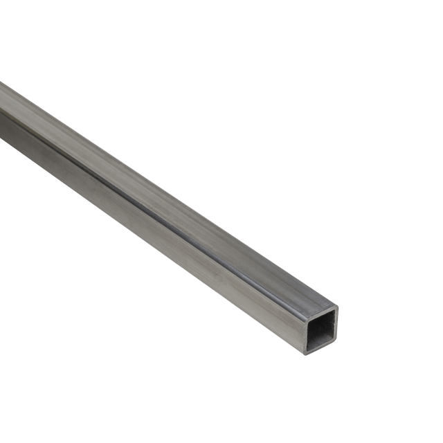 Tube carré creux acier à froid STANDERS, H.15 x l.15 x Ep.1.5 mm, L.2,5 m