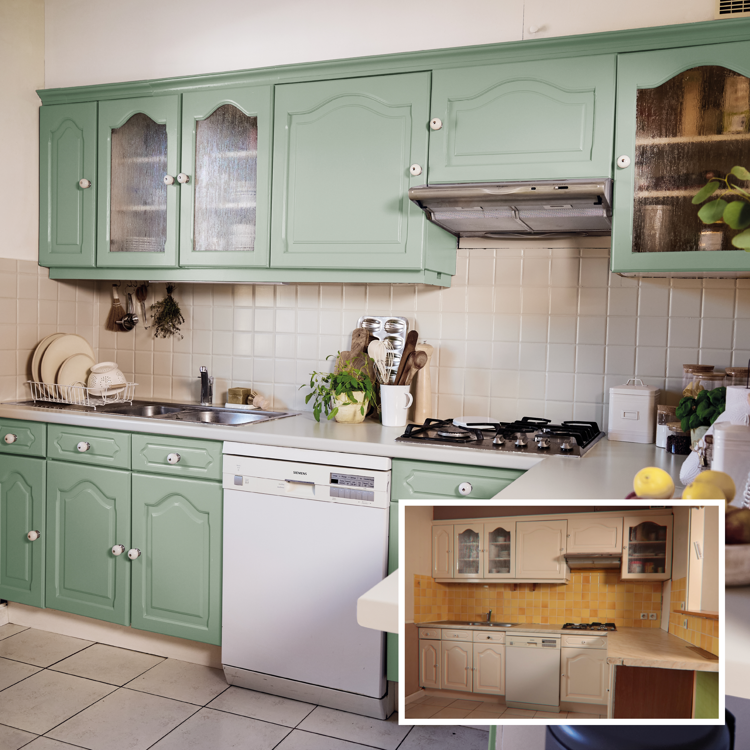 Peinture carrelage, meuble, crédence sage 5 mat LUXENS Cuisine et bain 2L - 3