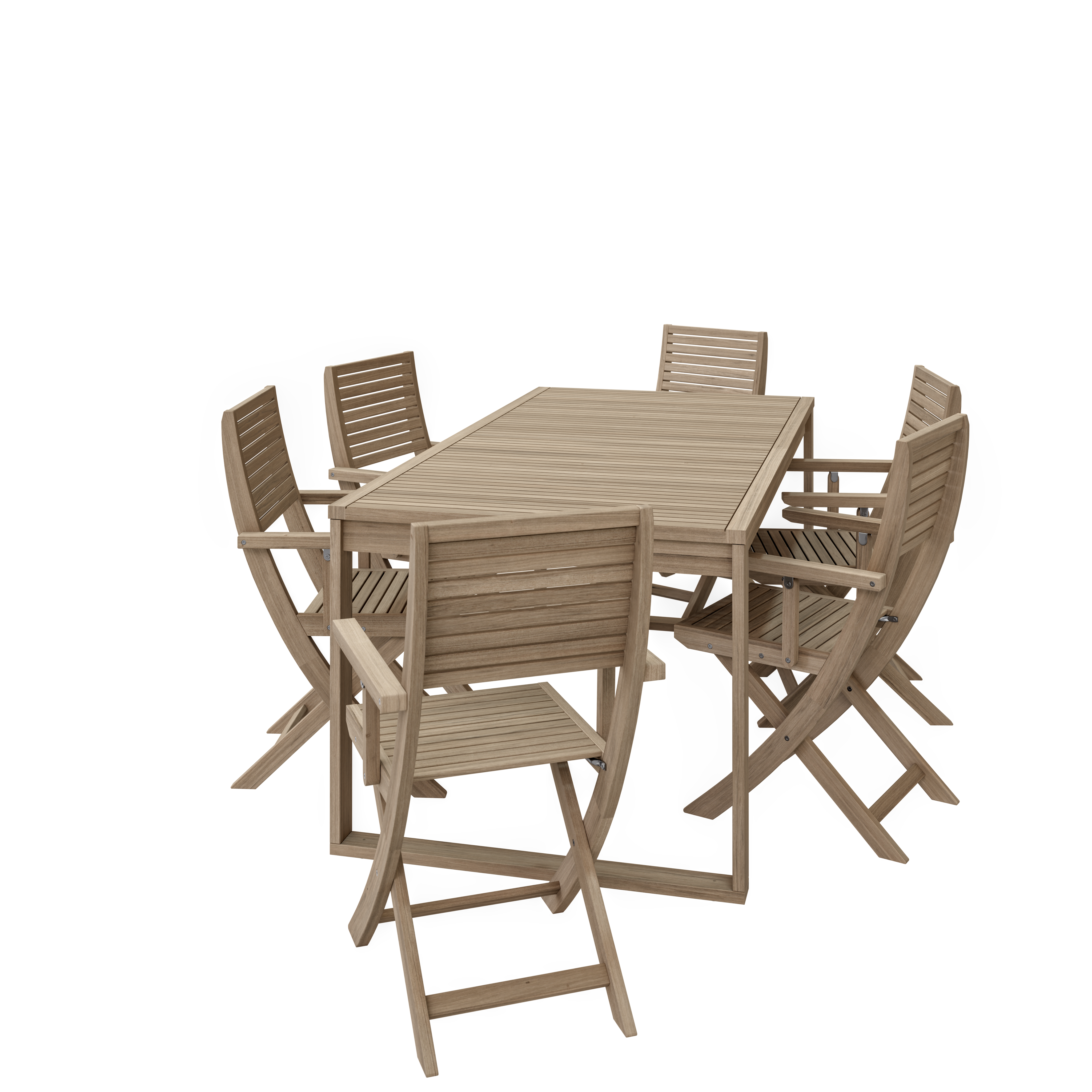 Poltrona de jardim castanho Naterial Solaris Wood - 3