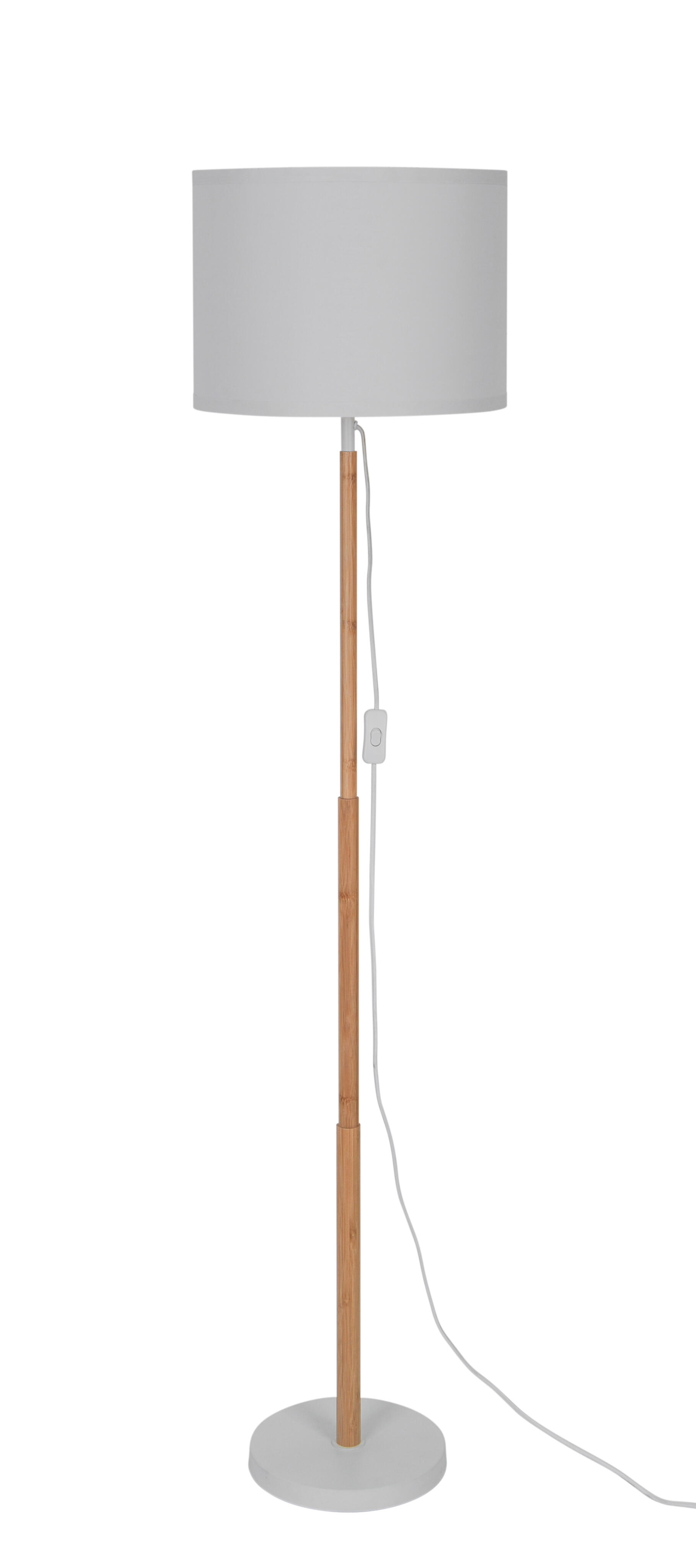 Lámpara de pie Arhus 153 cm bambú blanco - 9