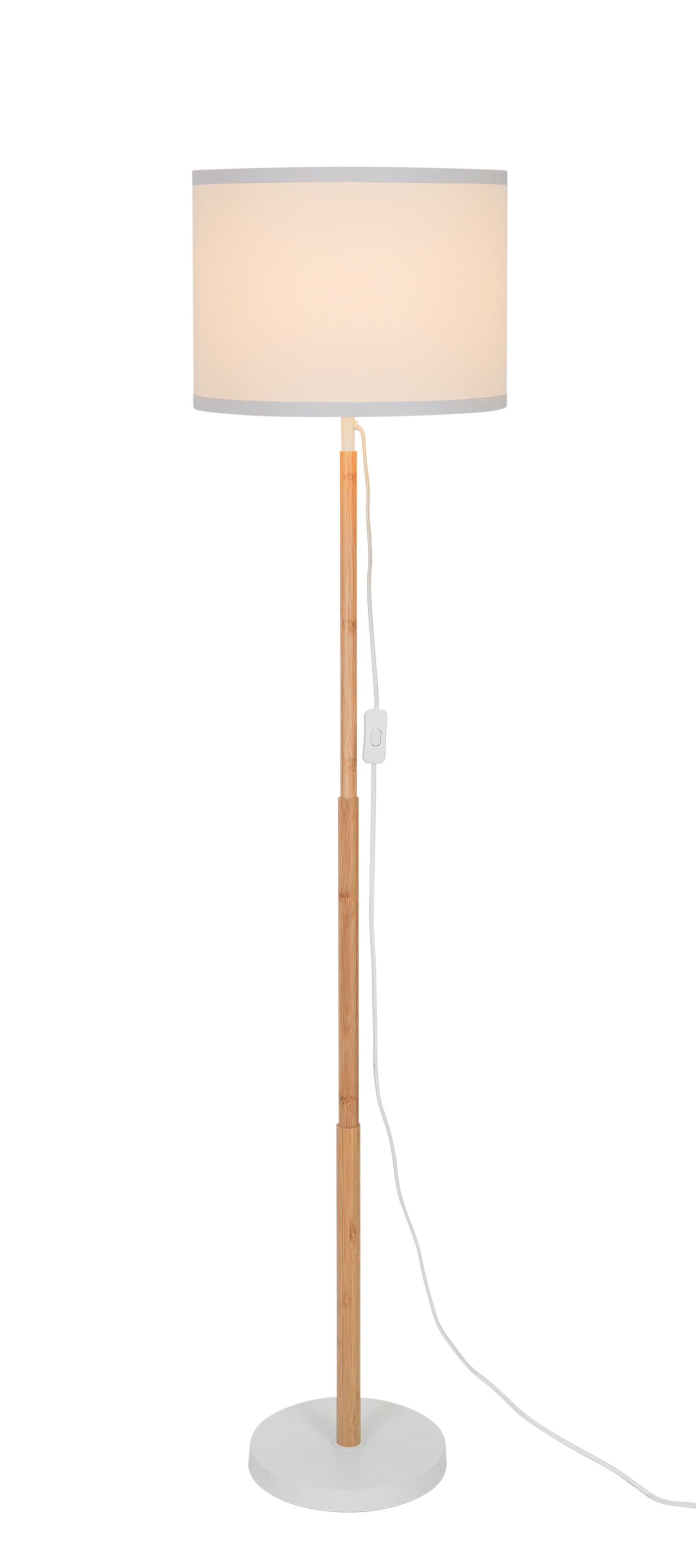 Lámpara de pie Arhus 153 cm bambú blanco - 8