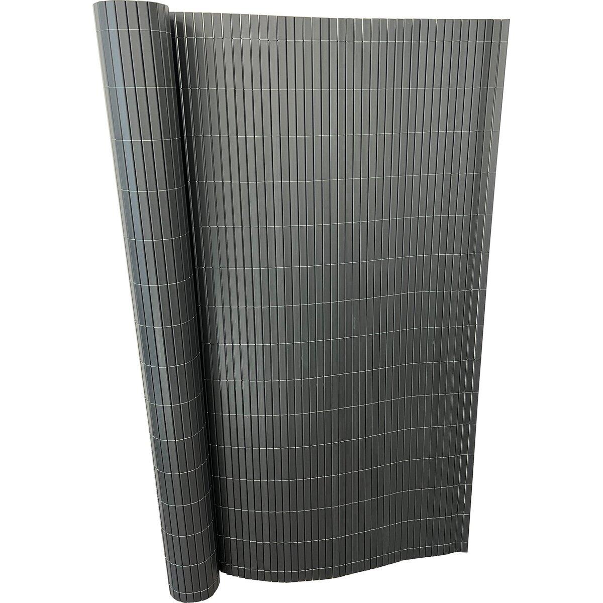 Canisse double face pvc gris anthracite, 50% recyclé, H.1 x L.3 m - 4