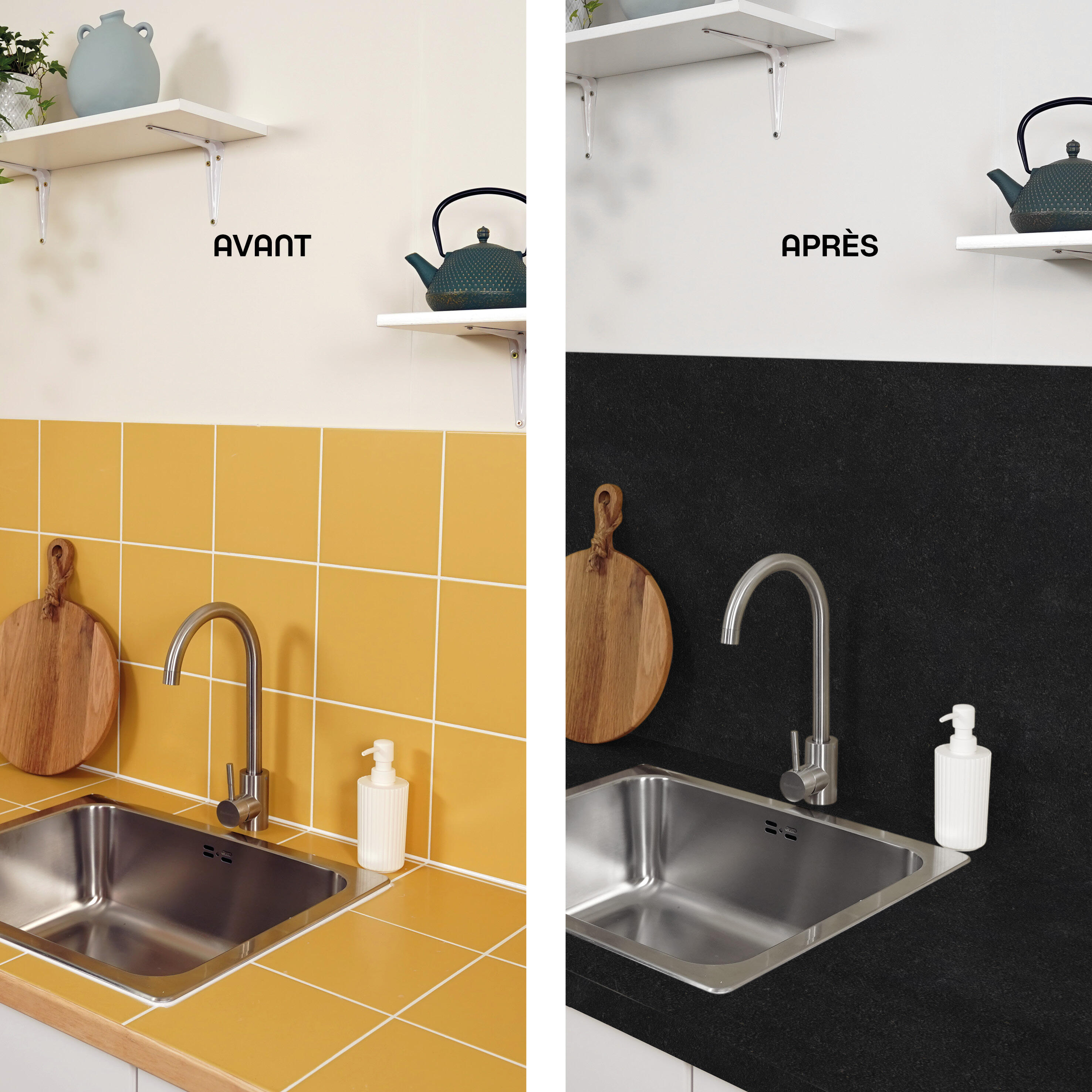 Vernis Masqu'carrelage et mur, MAISON DECO, incolore satiné, 0.5L - 2