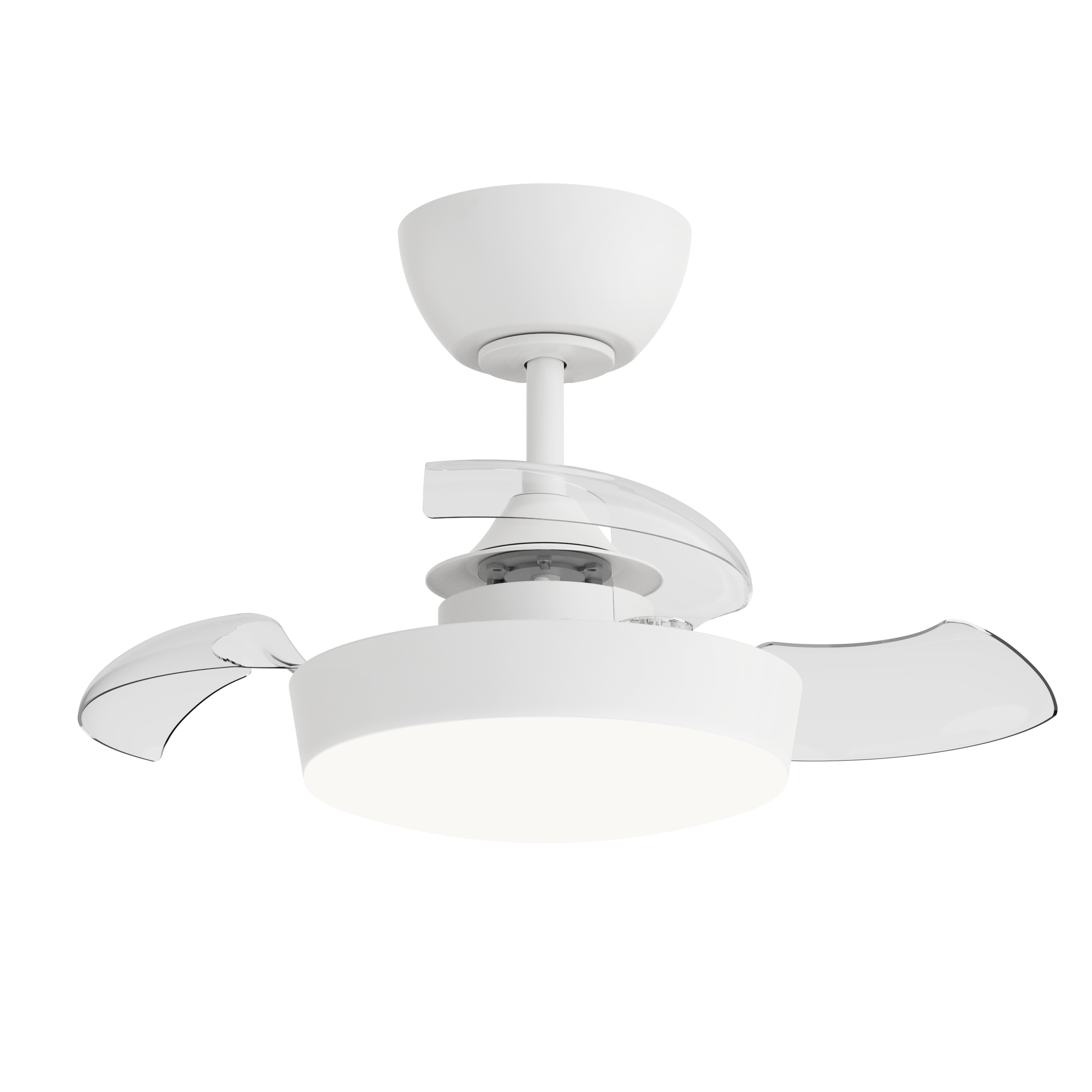 Ventilador de techo con luz silencioso DC 20W con mando ø55 cm Wizz SULION blanco luz CCT 3 aspas retráctiles tipo lámpara| 6 velocidades| modo verano/invierno| temporizador| brisa| recomendado para <13m² - 3