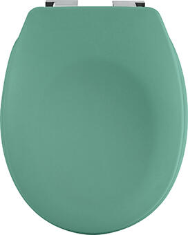Copriwater Rigido Spirella Thermo Neela - Verde Scuro Opaco, Cerniere In ABS Cromato, Chiusura Lenta