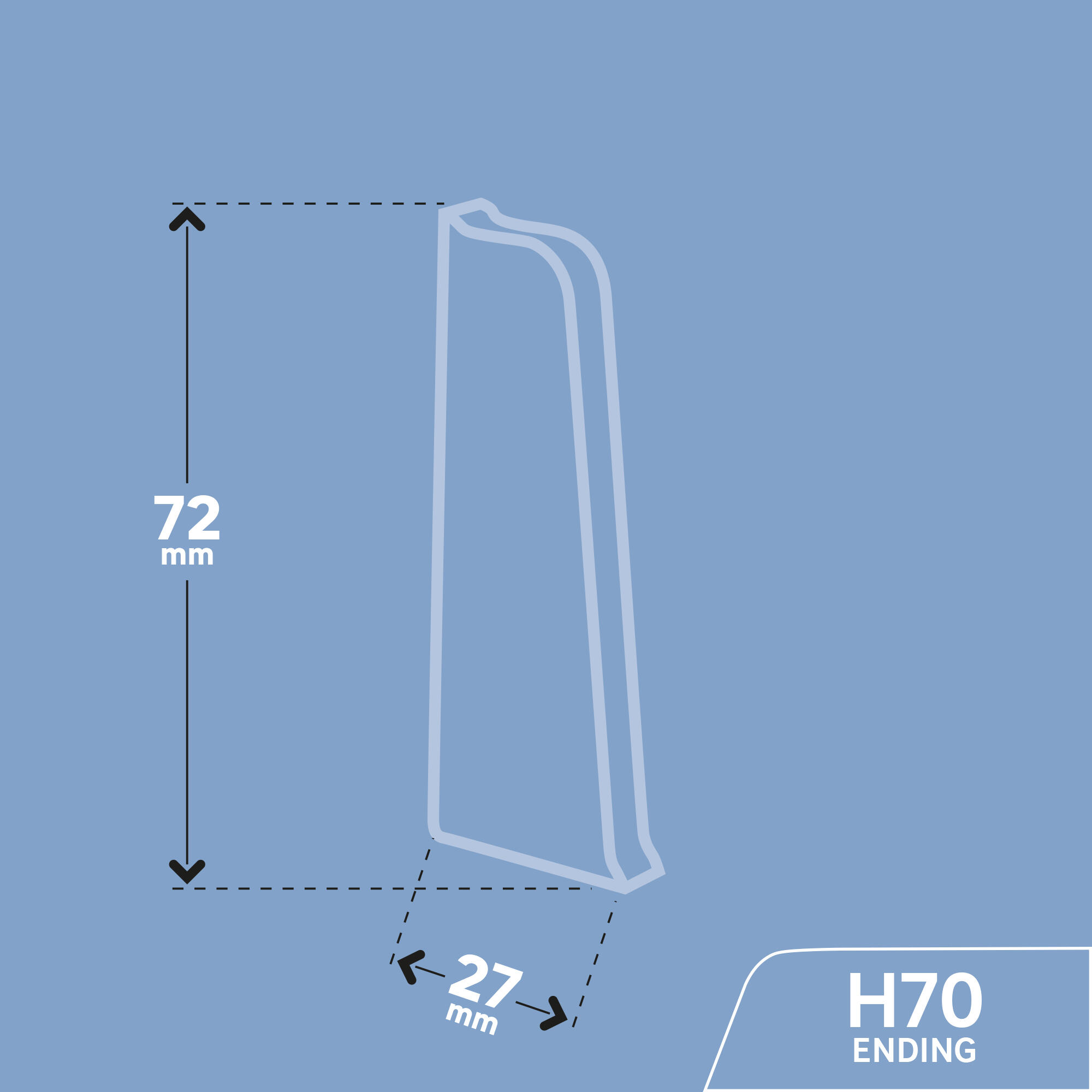 Zakończenie do listwy przypodłogowej PCV Platan Meksykański 70 Artens - 4