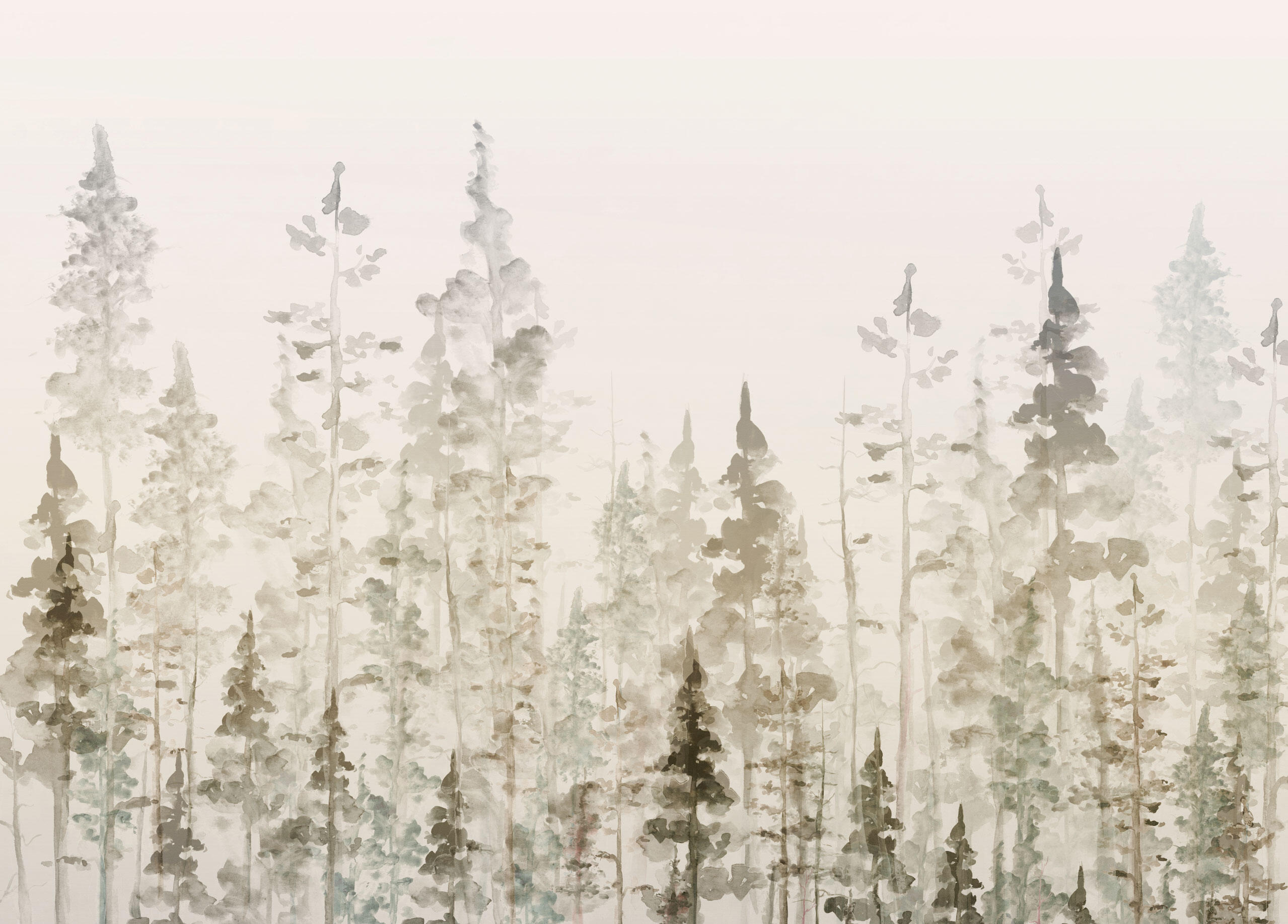 Papier peint panoramique Peaceful light beige, l.350 x H.250 cm - 4