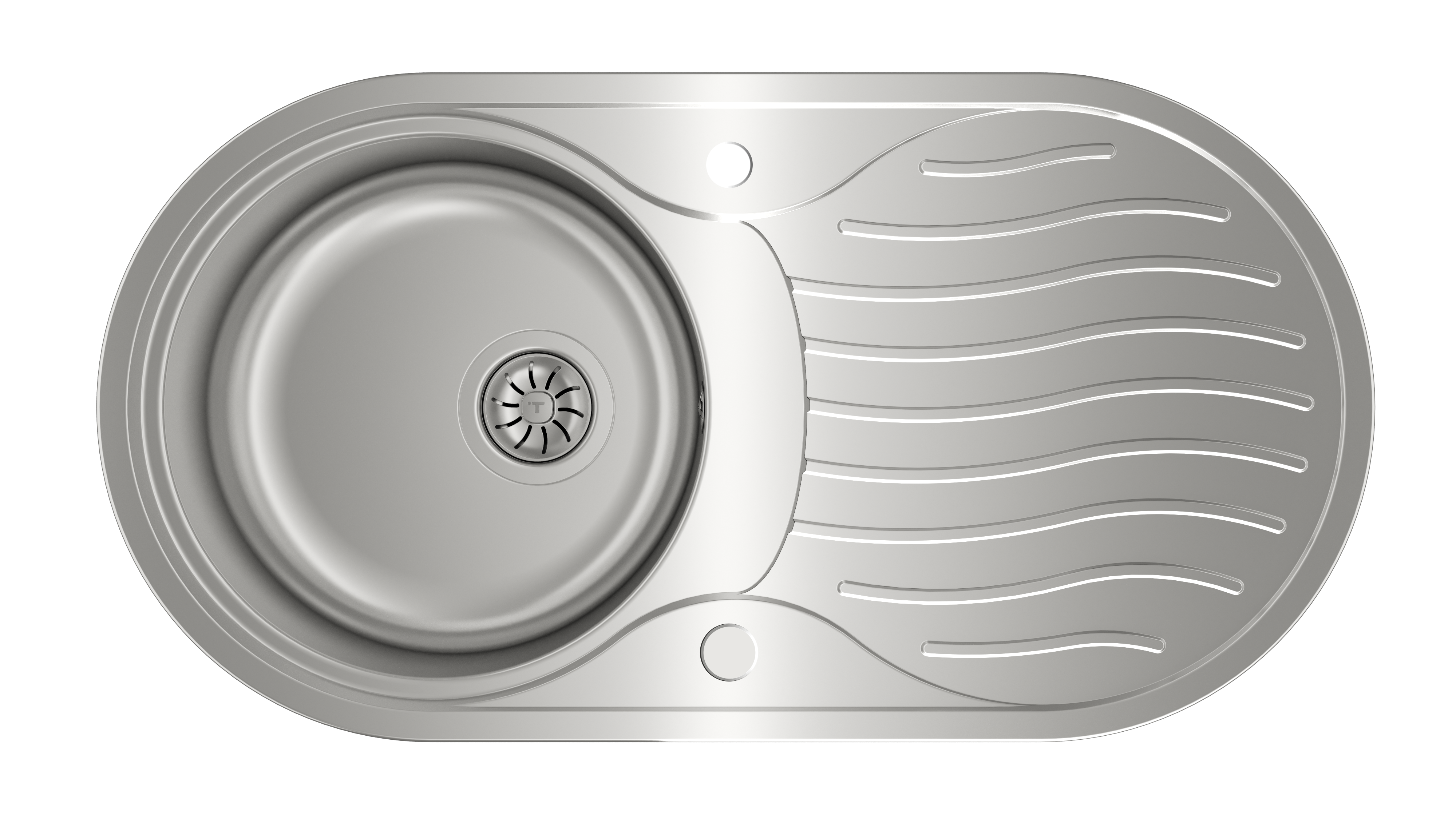 Fregadero de acero inox rectangular teka 44 x 84 cm