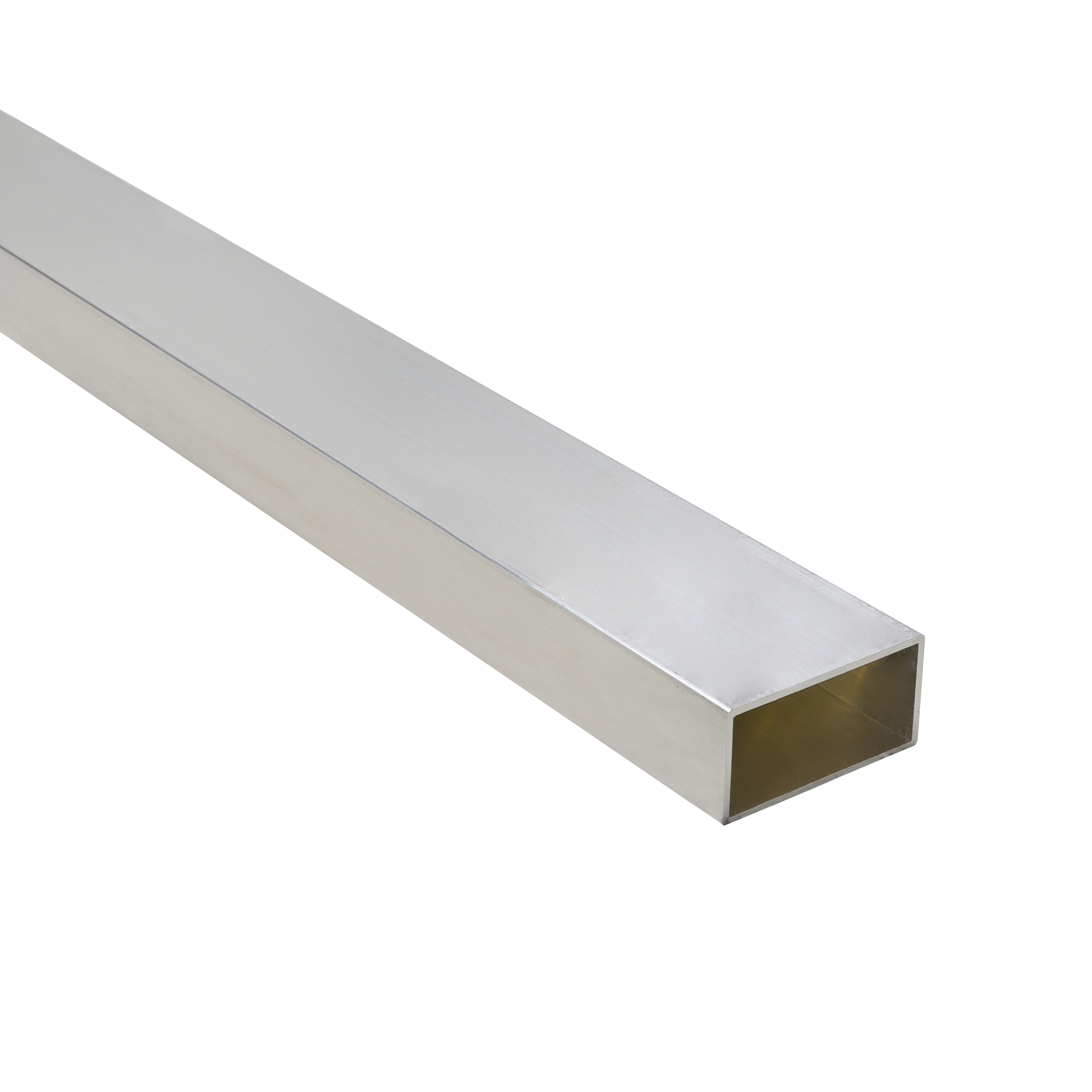 Perfil forma de rectangular de aluminio plata, alt. 40 x an.20 x l.2000 mm