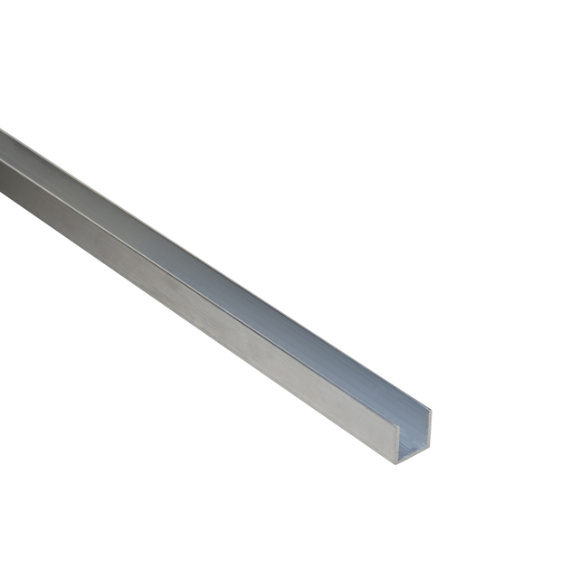 Profilé U aluminium brut STANDERS, H.12 x l.12 x Ep.1 mm, L.2.5 m